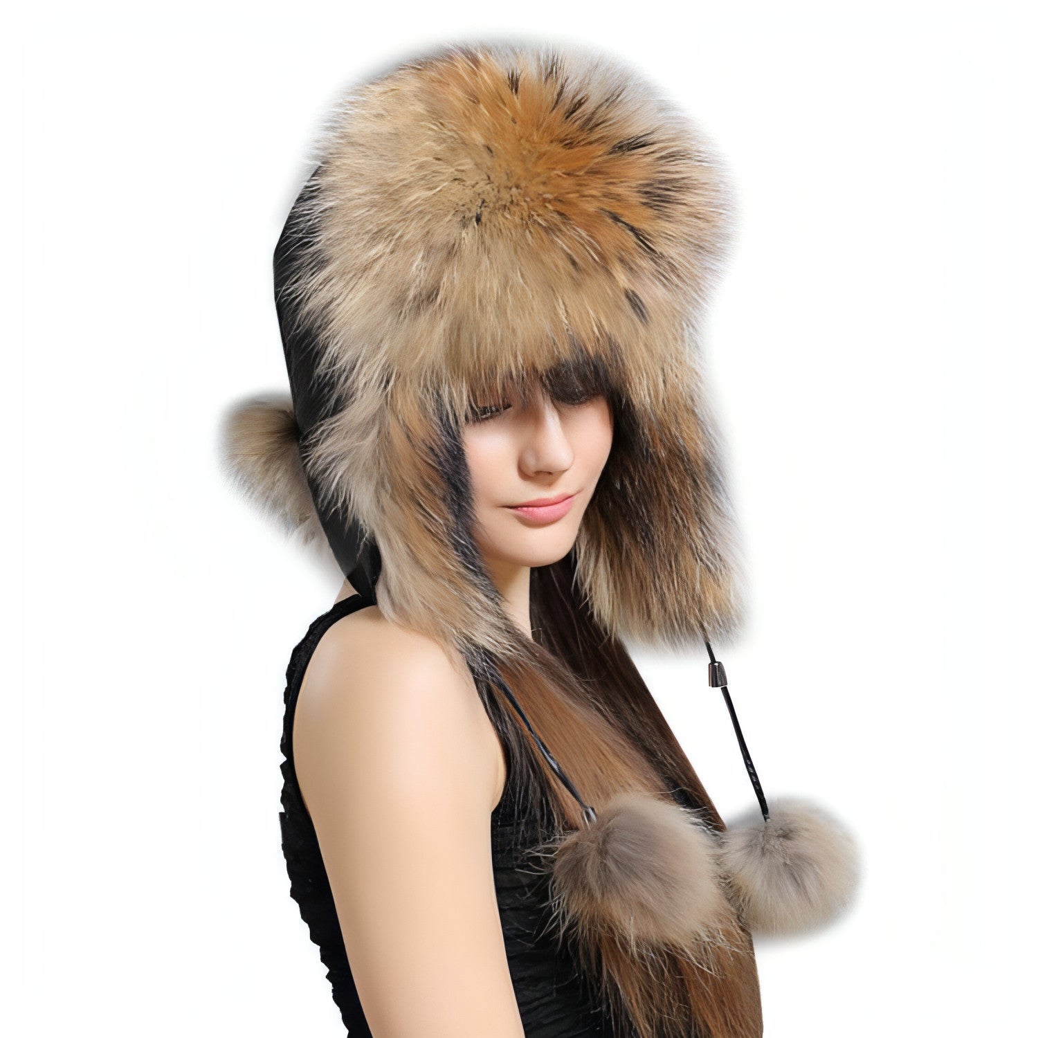 Main Autumn And Winter Korean Fox Fur Lei Feng Hat Trend image