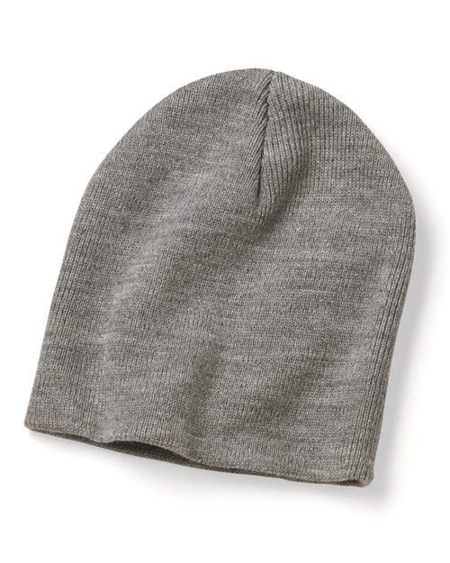 Bayside Union-Made 8½" Beanie in various colors, showcasing its soft acrylic knit material and stylish design.