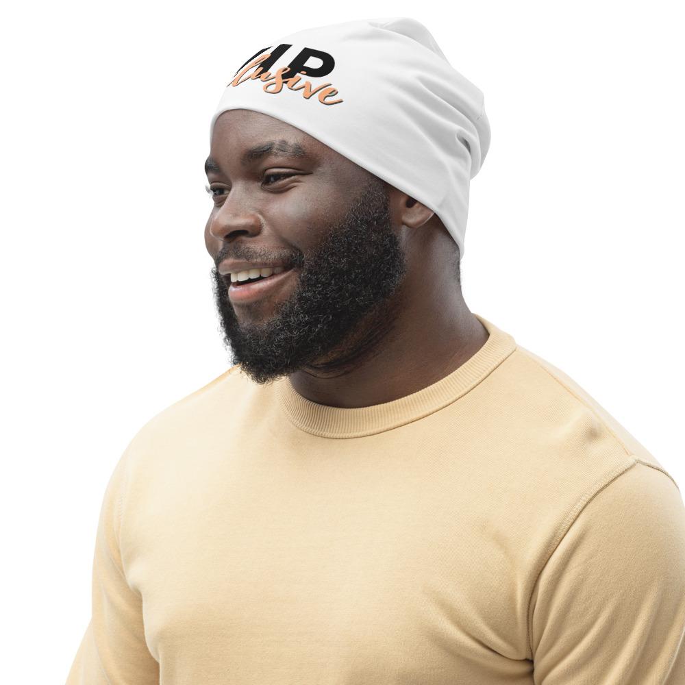 A stylish white slouchy beanie hat, perfect for casual outfits, featuring a trendy design suitable for both men and women.