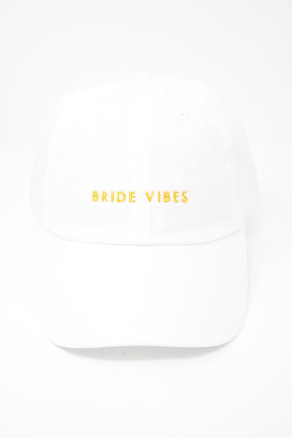 A collection of bachelorette party dad hats featuring 'Bride Vibes', 'Drunk Vibes', and 'Party Vibes' designs, showcasing their stylish and adjustable features.
