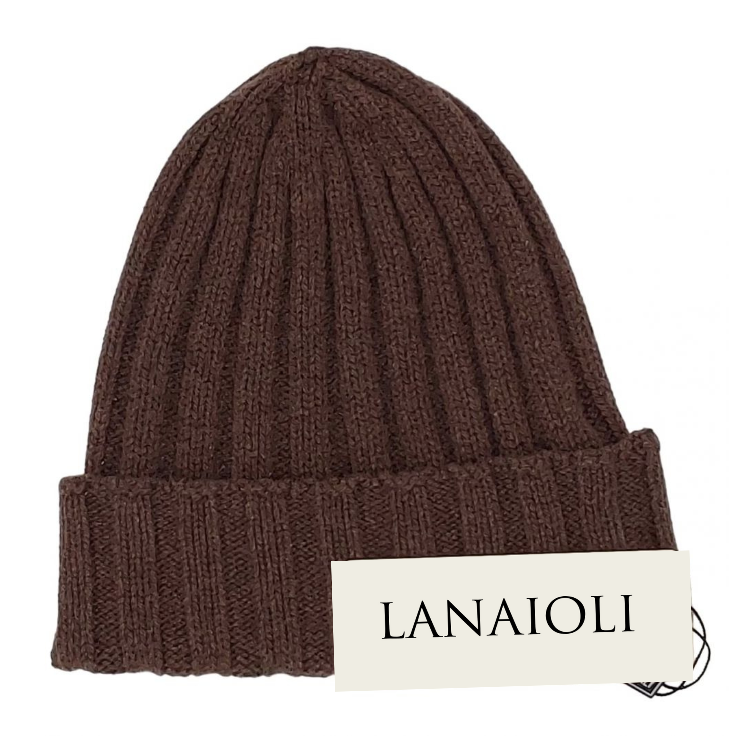 Cappello da uomo in cashmere rigenerato a coste, elegante e versatile, prodotto in Italia.