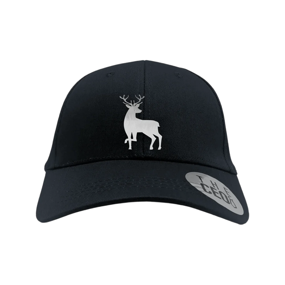 Deer Color 2 Embroidered Baseball Hat featuring a unique deer design, made from 100% cotton with a snapback closure.