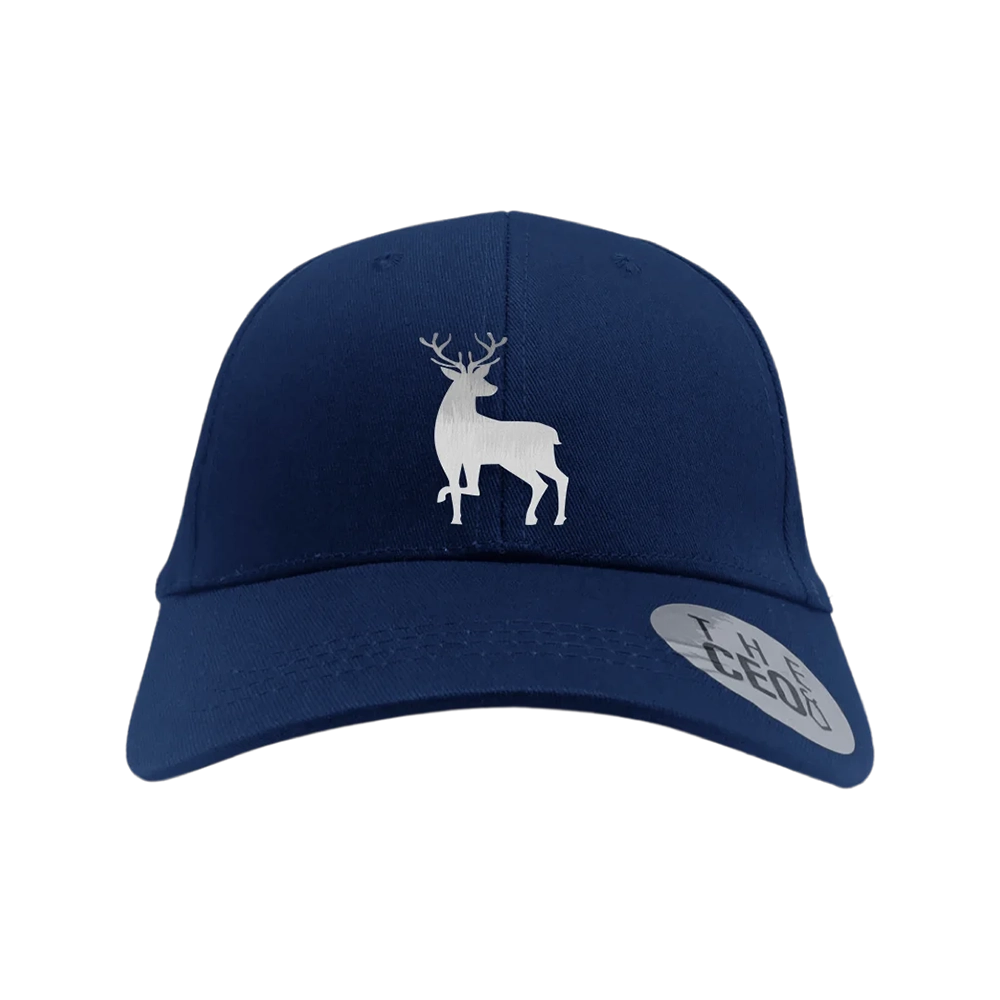 Deer Color 2 Embroidered Baseball Hat featuring a unique deer design, made from 100% cotton with a snapback closure.