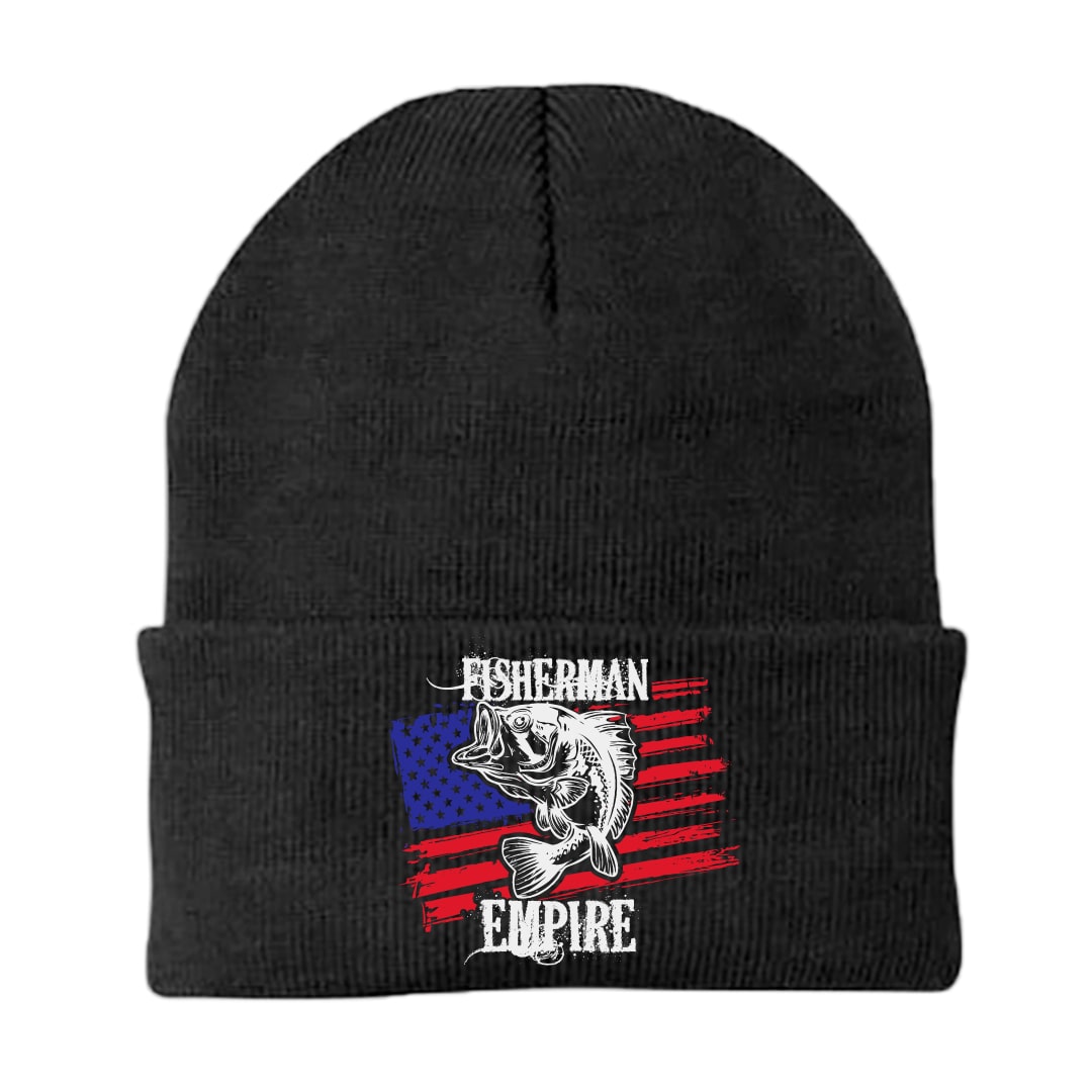 Fisherman American Empire Color Embroidered Beanie showcasing stylish embroidery and cozy fit, suitable for men and women.