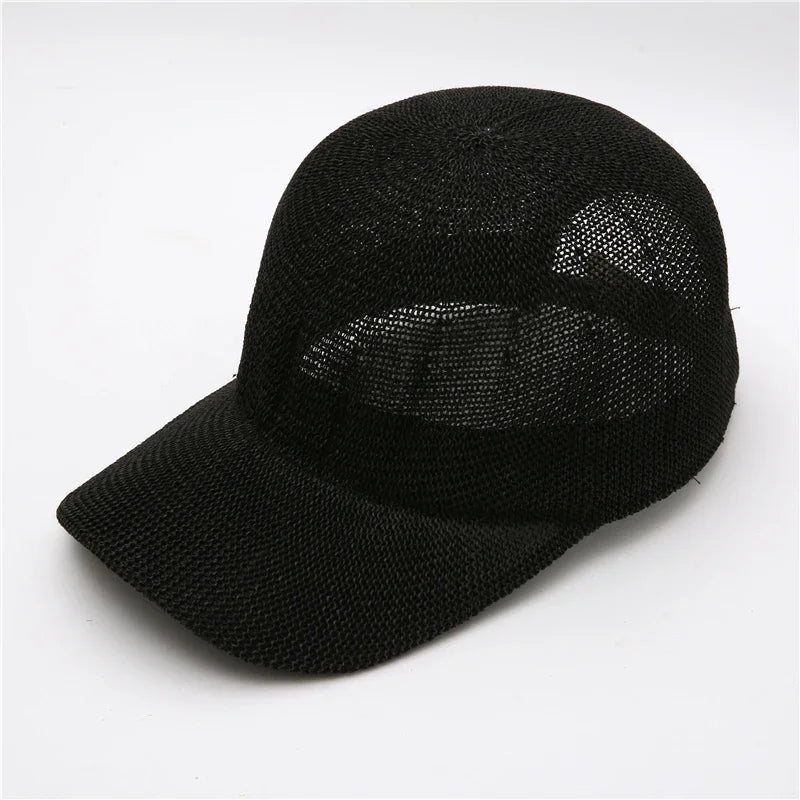 Mesh Summer Baseball Beach Hat from Sexikinis Swim, featuring a wide brim and breathable mesh design, perfect for summer outings.