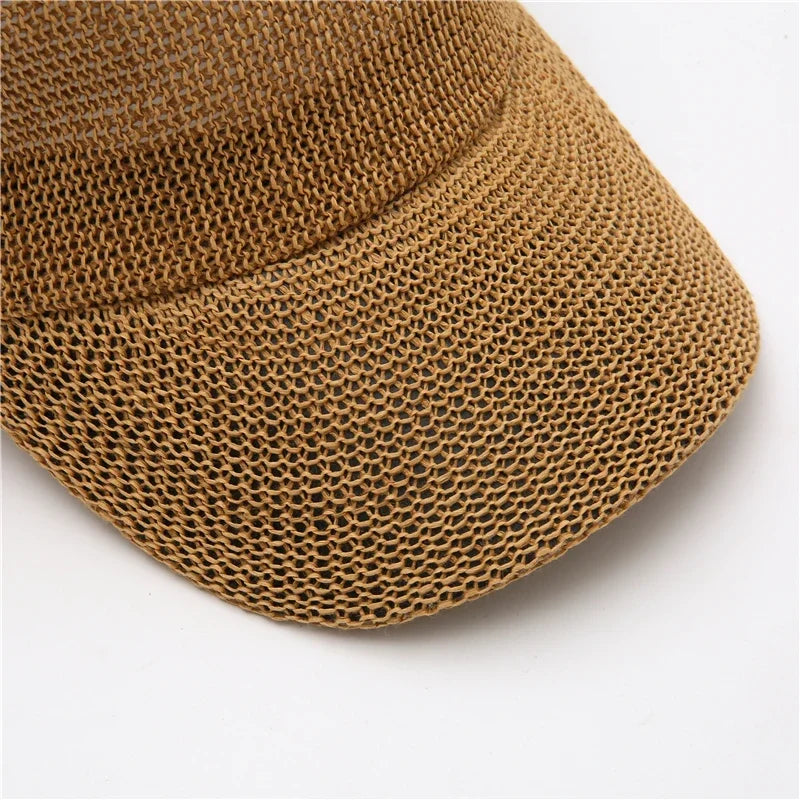 Mesh Summer Baseball Beach Hat from Sexikinis Swim, featuring a wide brim and breathable mesh design, perfect for summer outings.