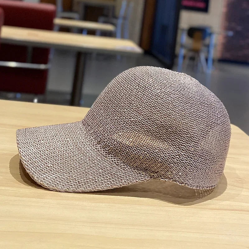 Mesh Summer Baseball Beach Hat from Sexikinis Swim, featuring a wide brim and breathable mesh design, perfect for summer outings.