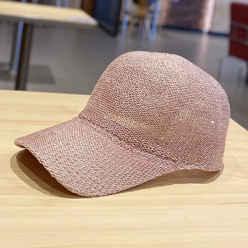 Mesh Summer Baseball Beach Hat from Sexikinis Swim, featuring a wide brim and breathable mesh design, perfect for summer outings.
