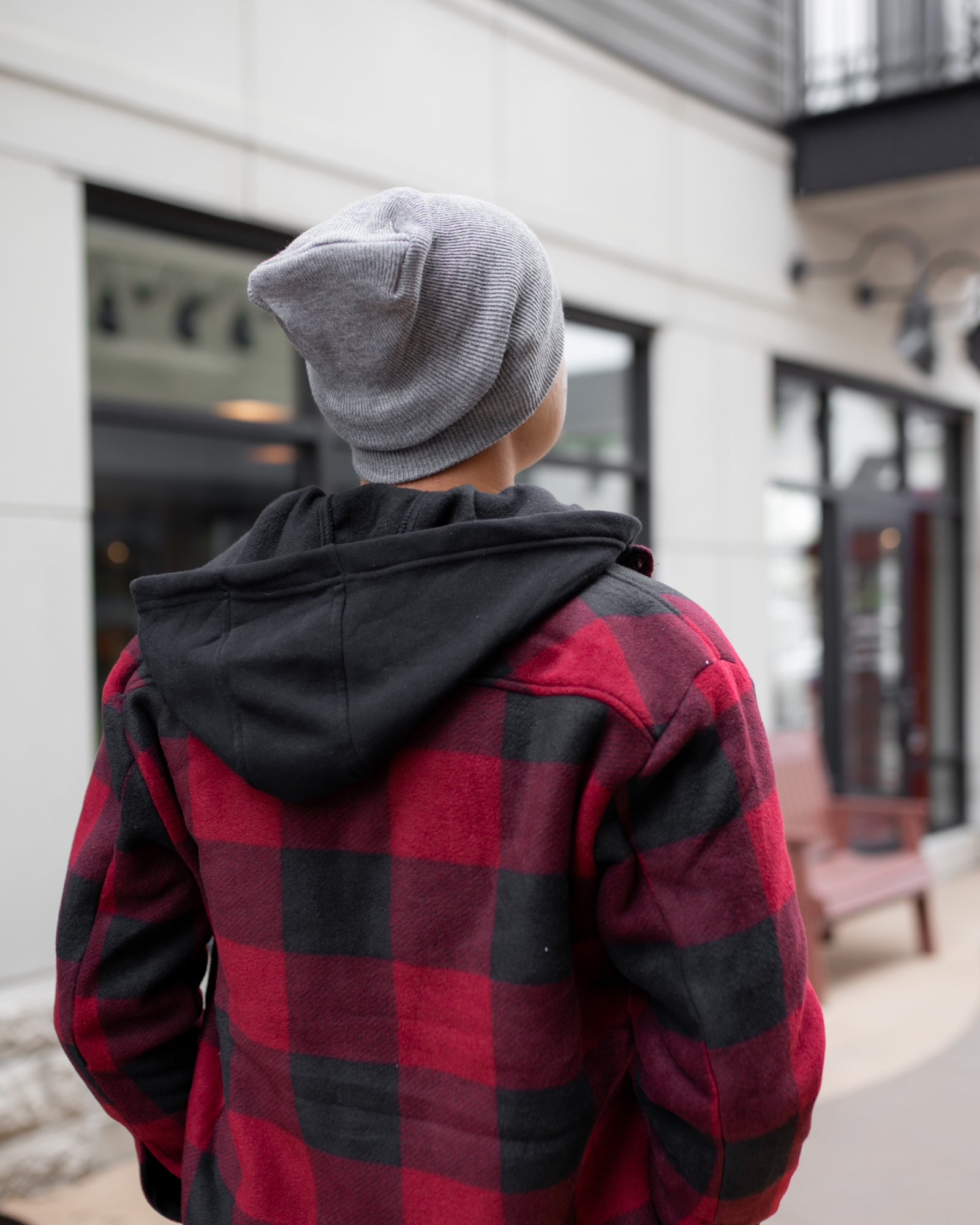 NEW HAAKWEAR Theta-Stitch Cuffed Beanie in Koala Gray, showcasing its unique design and comfortable fit.