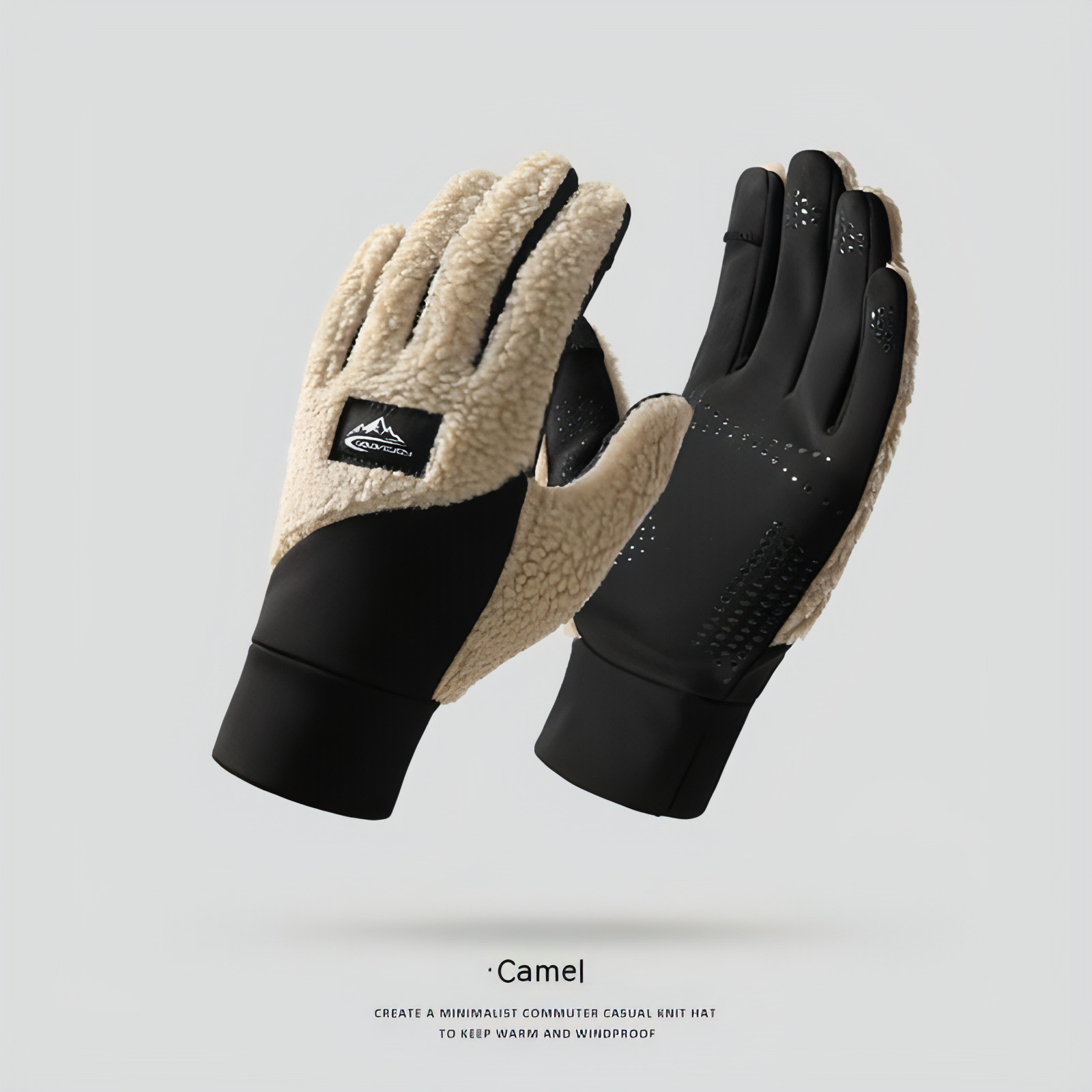 Main Teddy Velvet Insulated Gloves For Outdoor Use image