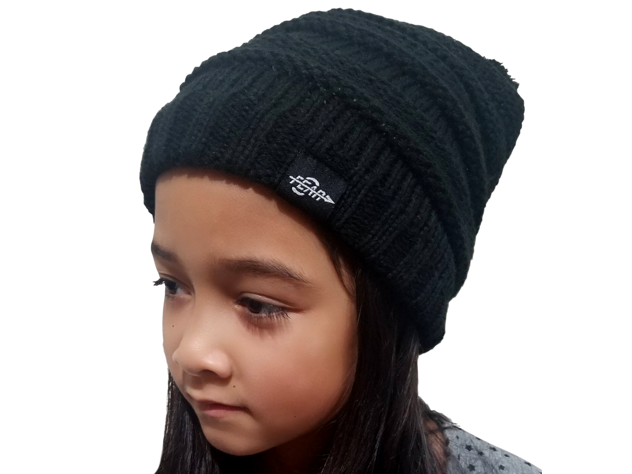 Warmest plush insulated black beanie hat with pom pom and chunky cable knit design, perfect for winter warmth and style.