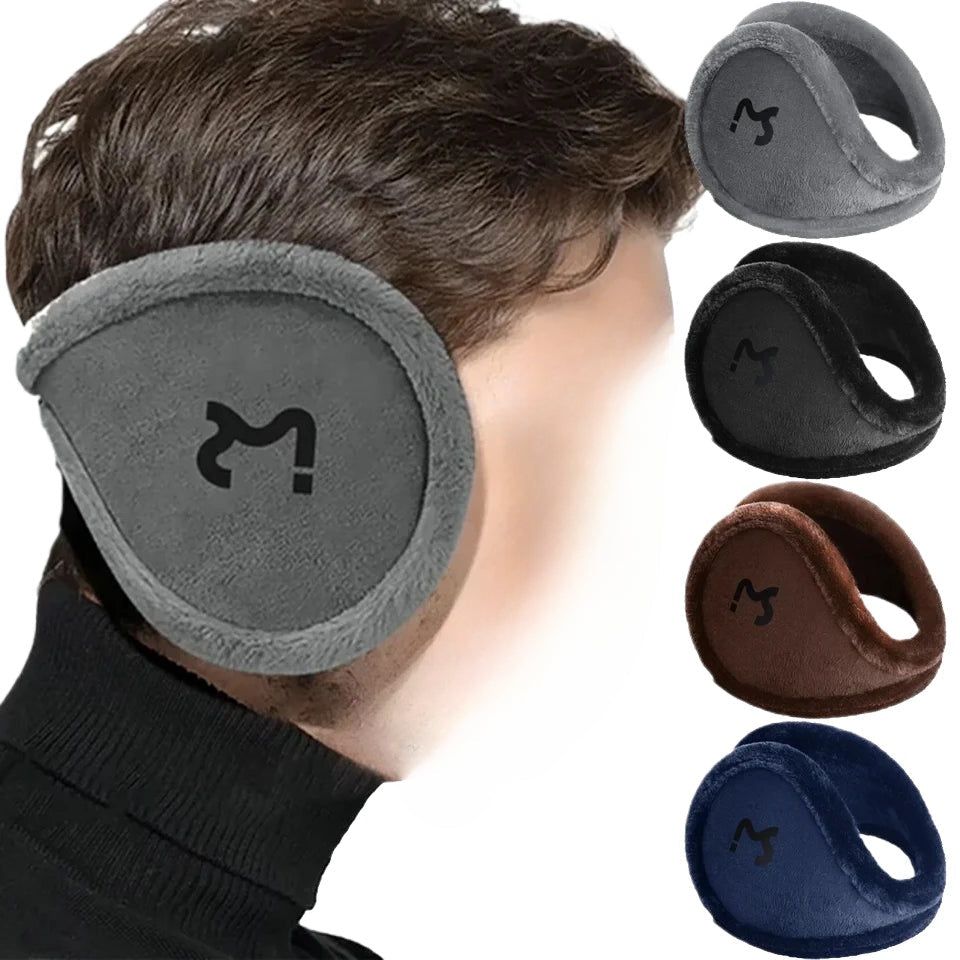 Winter Cycling Plush Earmuffs in various colors, showcasing their soft fabric and snug fit, ideal for outdoor sports.