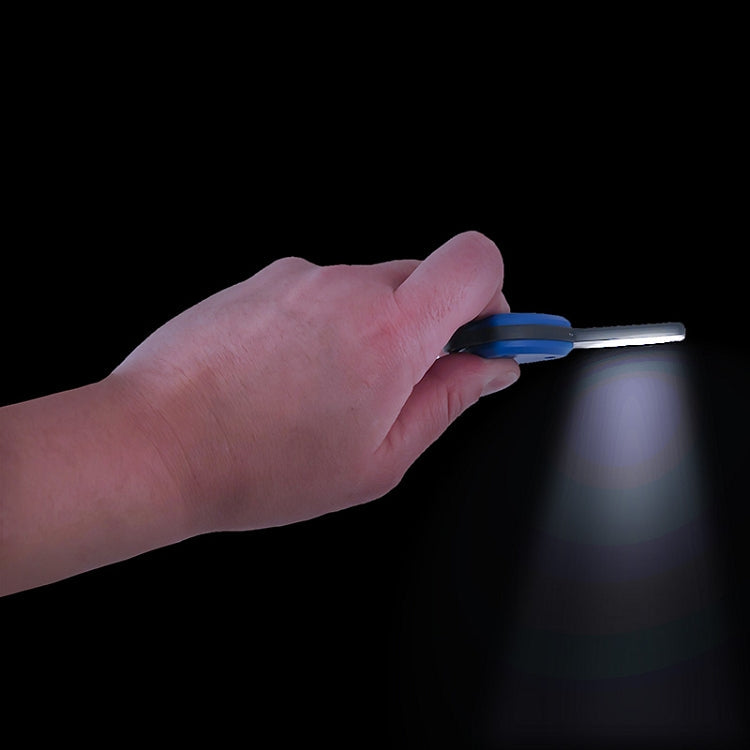 Gamma Ray COB LED Keylight display featuring 24 colorful keychain flashlights in blue, red, green, and orange.