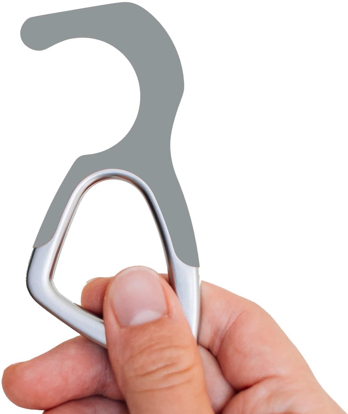 No Touch Door Opener Keychain Tool in silicone, showcasing its ergonomic design and antimicrobial features, ideal for contact-free use.