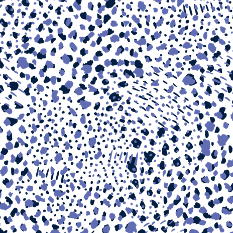 Cheeky Cheetah Multi-Way Smart Scarf featuring navy and mid-toned blue cheetah print, designed for nursing and versatile styling.