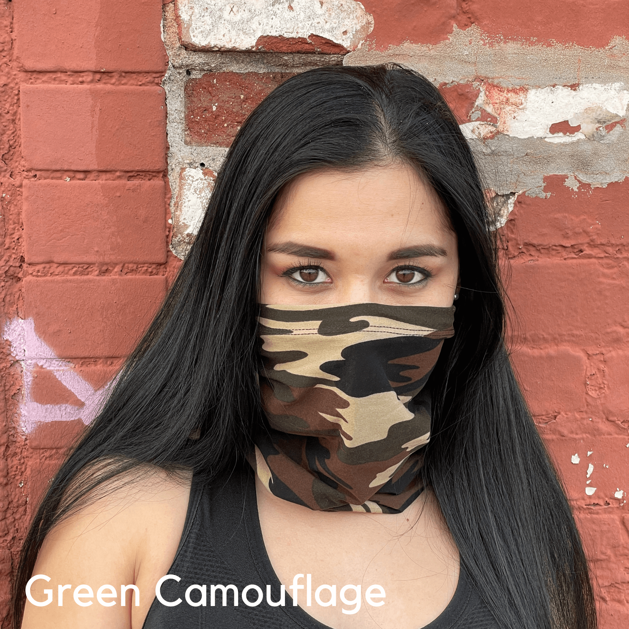 A stylish unisex sports neck gaiter face mask in various colors, designed for outdoor activities like running, hiking, and cycling.