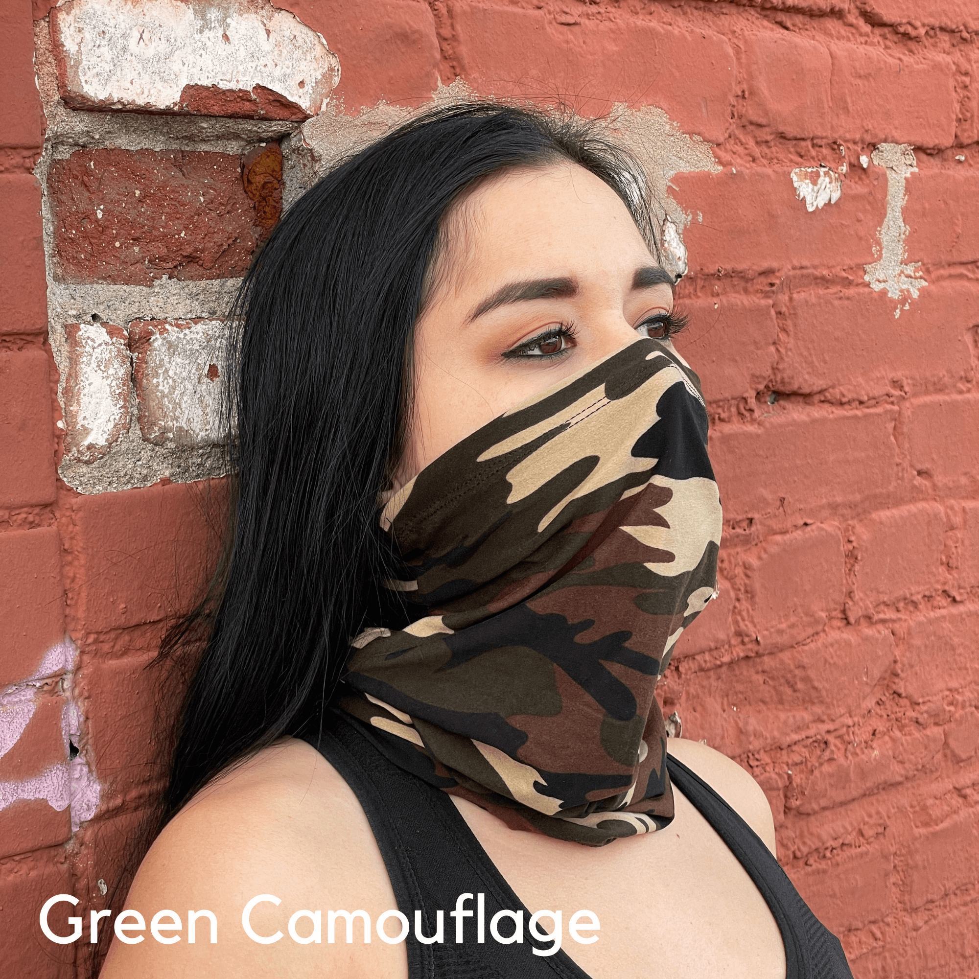 A stylish unisex sports neck gaiter face mask in various colors, designed for outdoor activities like running, hiking, and cycling.