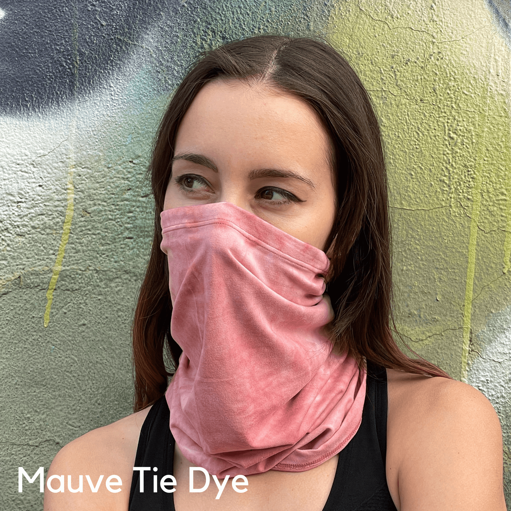 A stylish unisex sports neck gaiter face mask in various colors, designed for outdoor activities like running, hiking, and cycling.