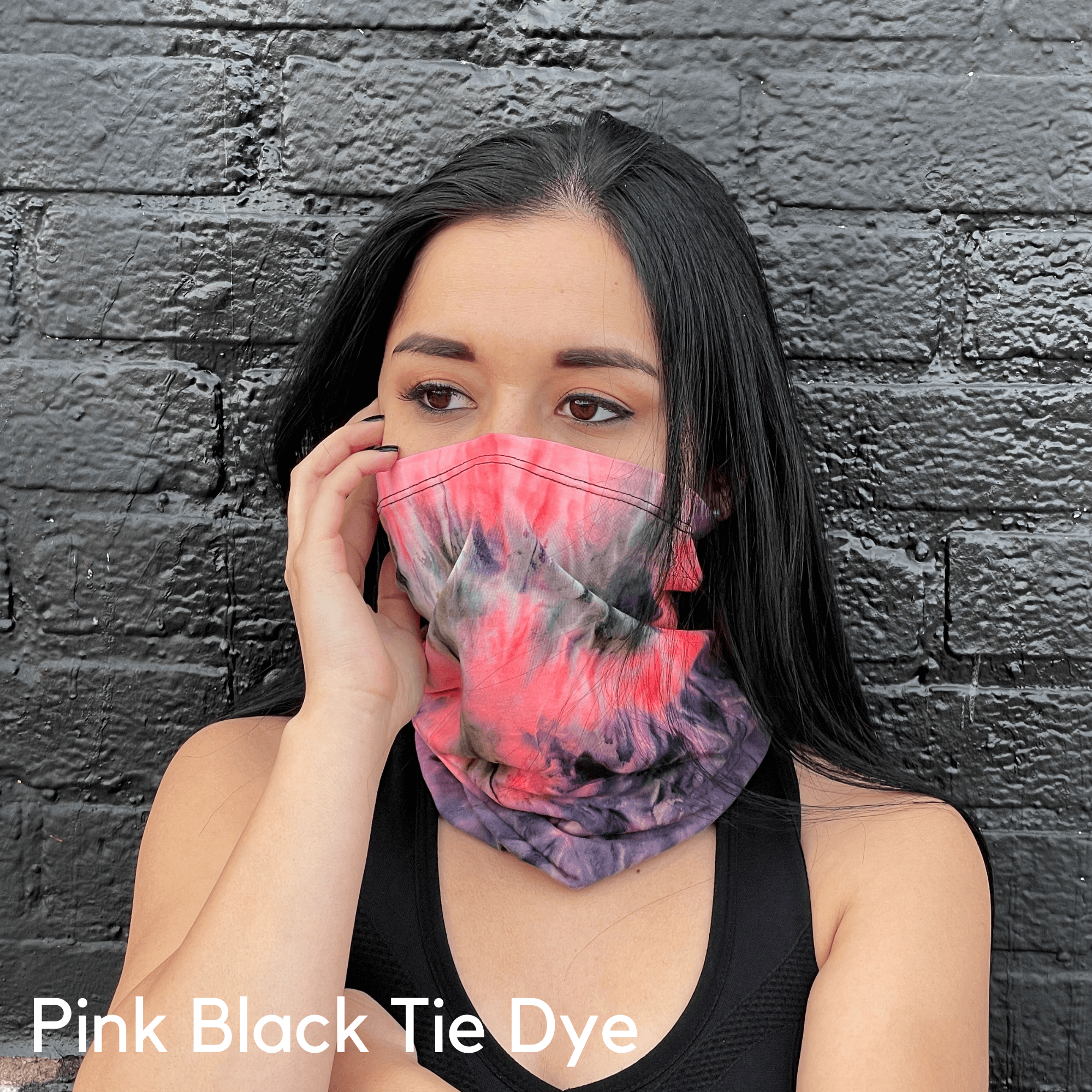 A stylish unisex sports neck gaiter face mask in various colors, designed for outdoor activities like running, hiking, and cycling.