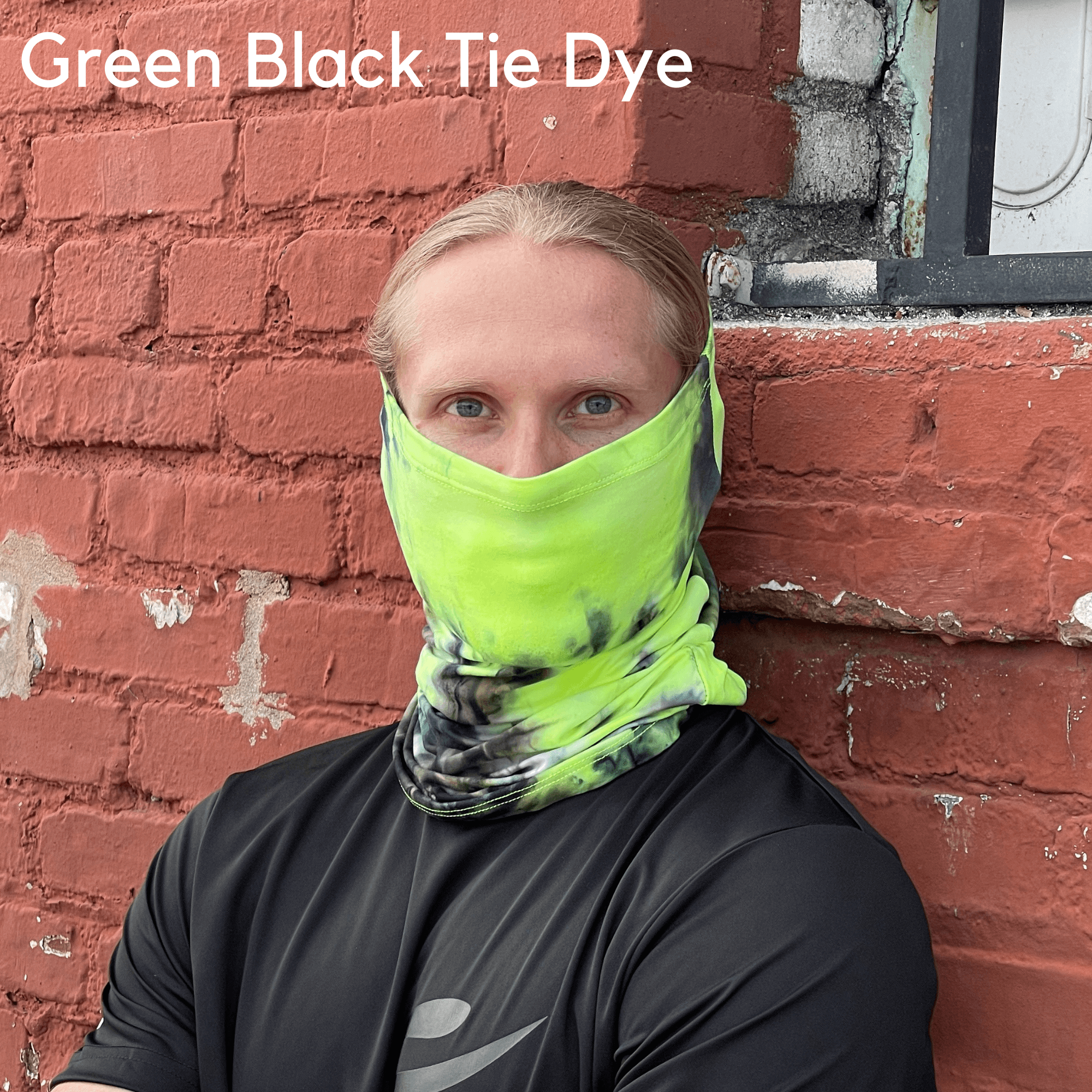 A stylish unisex sports neck gaiter face mask in various colors, designed for outdoor activities like running, hiking, and cycling.