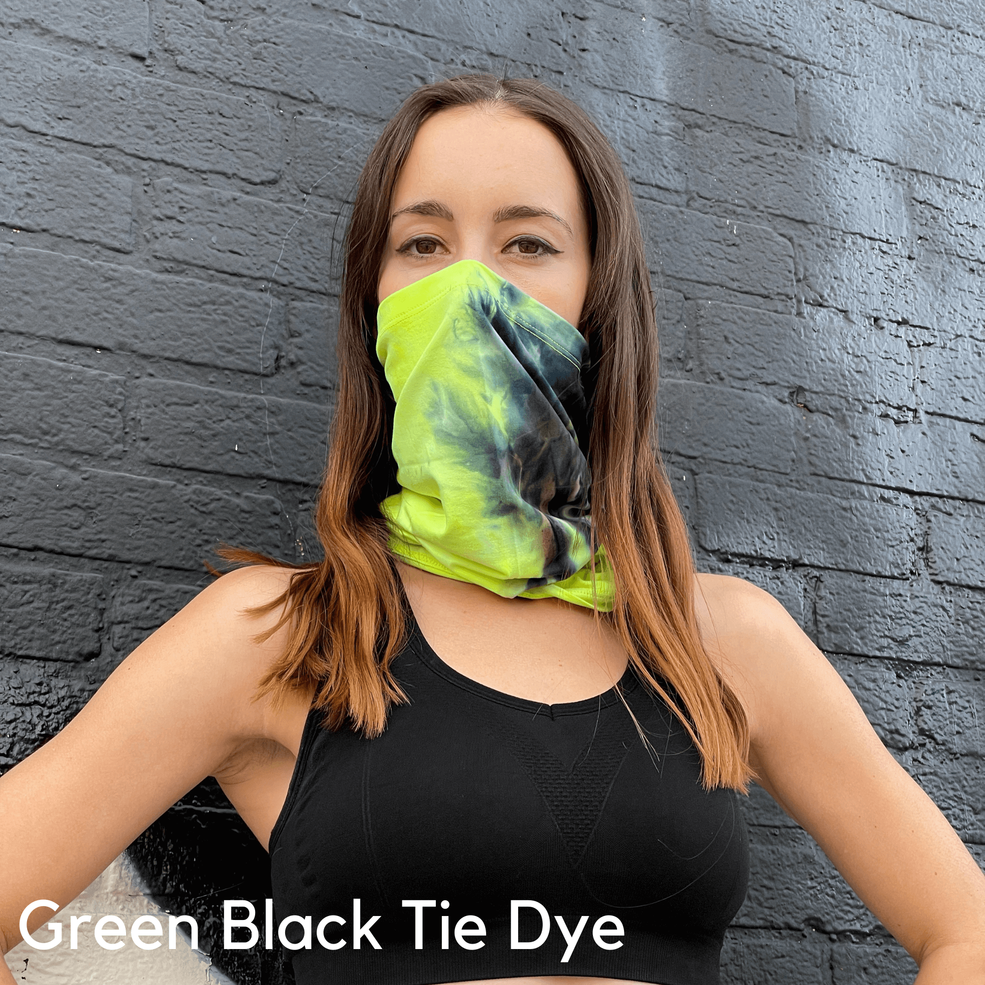 A stylish unisex sports neck gaiter face mask in various colors, designed for outdoor activities like running, hiking, and cycling.