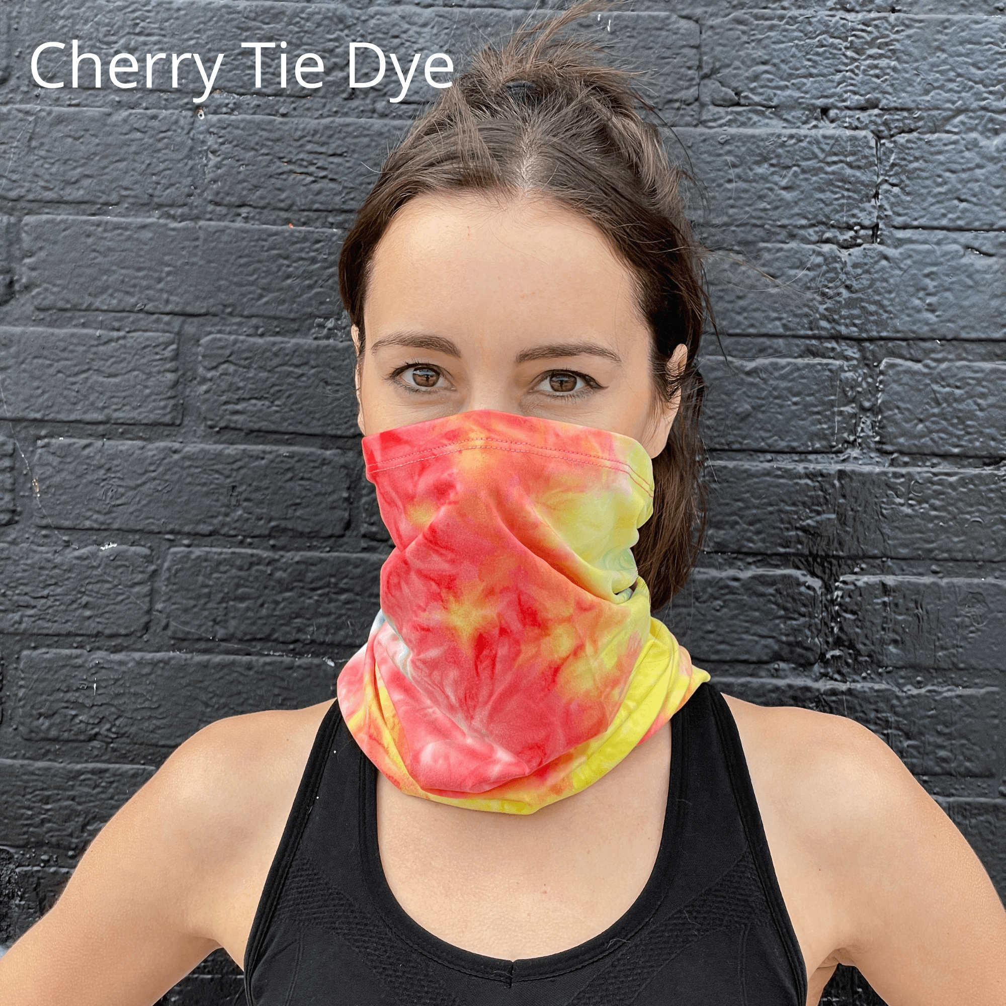 A stylish unisex sports neck gaiter face mask in various colors, designed for outdoor activities like running, hiking, and cycling.