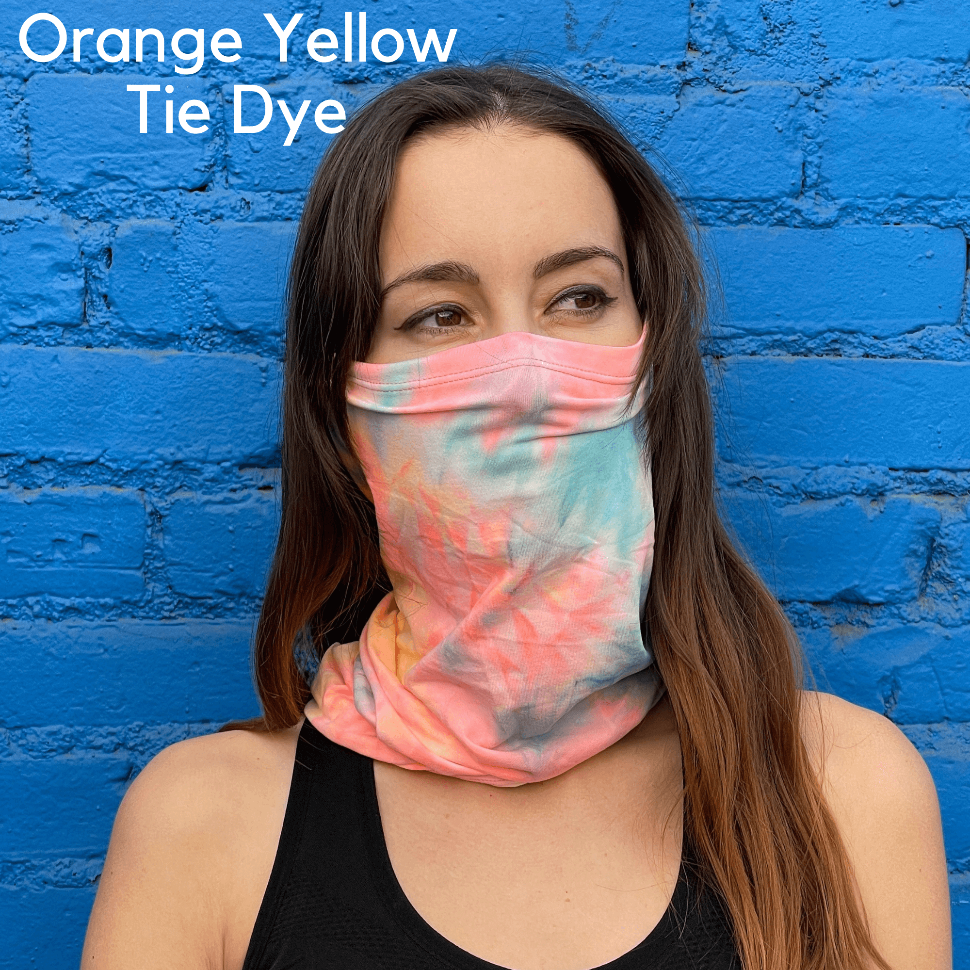 A stylish unisex sports neck gaiter face mask in various colors, designed for outdoor activities like running, hiking, and cycling.