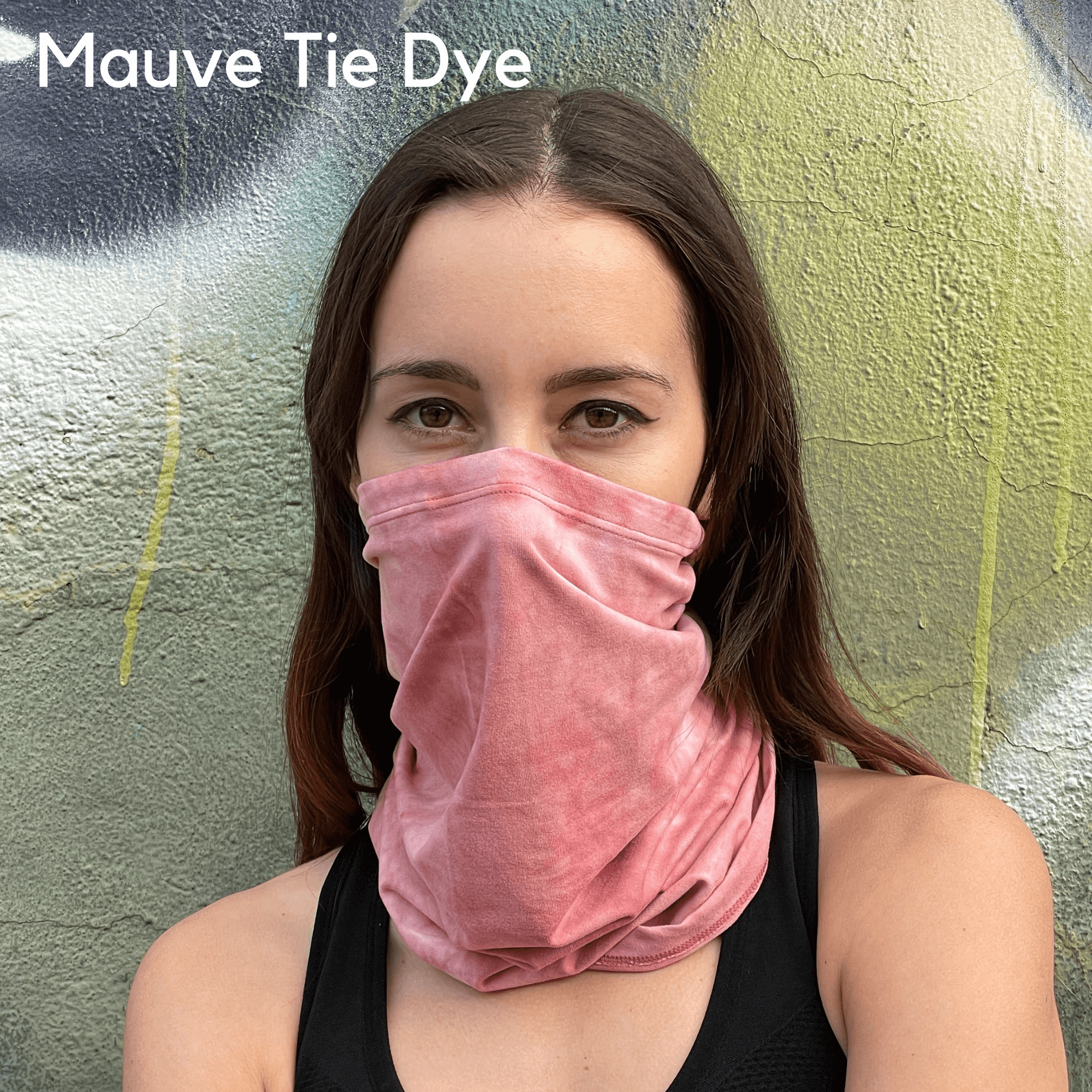 A stylish unisex sports neck gaiter face mask in various colors, designed for outdoor activities like running, hiking, and cycling.