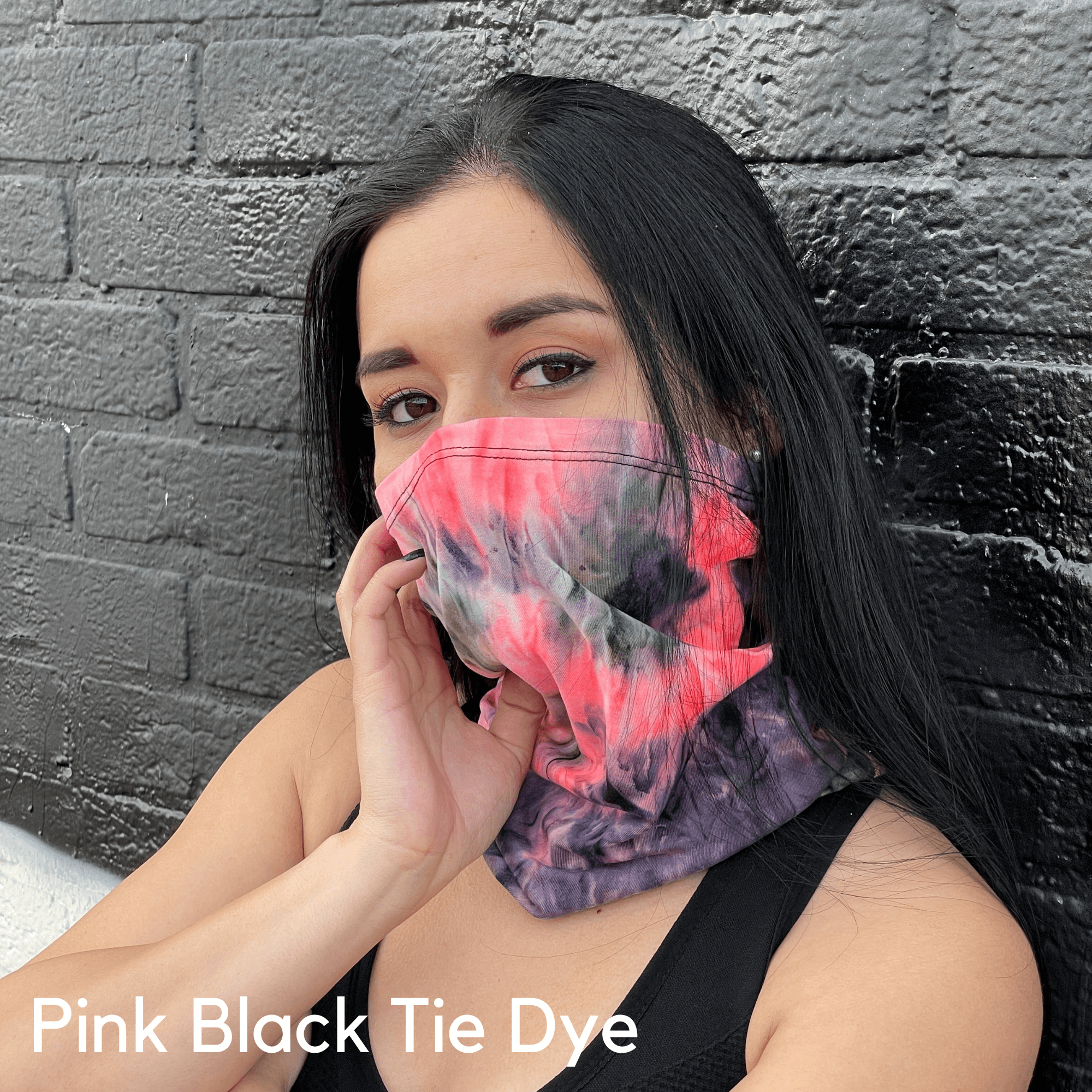 A stylish unisex sports neck gaiter face mask in various colors, designed for outdoor activities like running, hiking, and cycling.