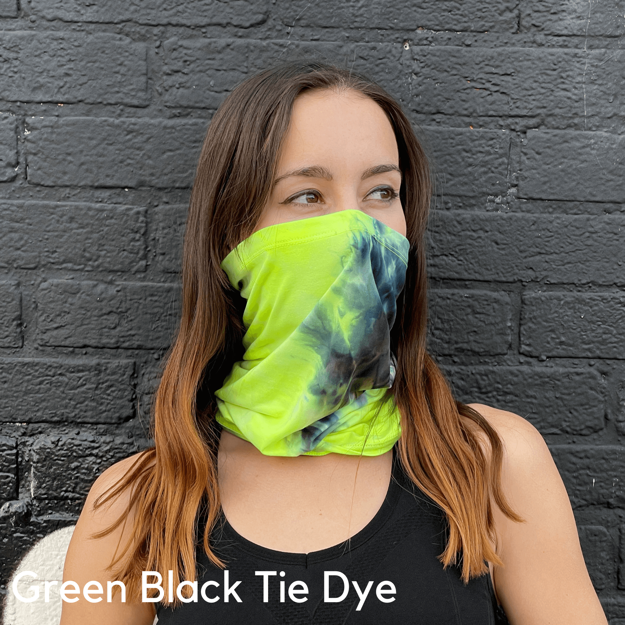 A stylish unisex sports neck gaiter face mask in various colors, designed for outdoor activities like running, hiking, and cycling.