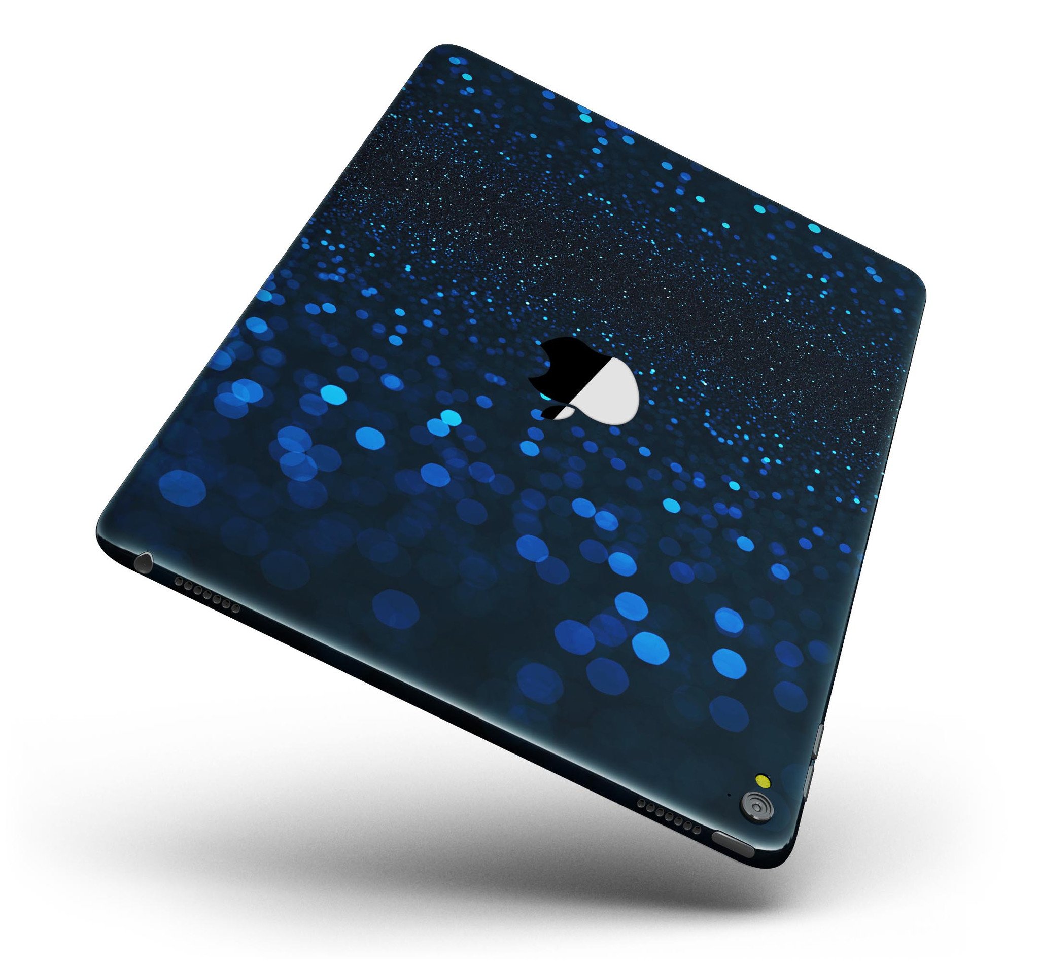 50 Shades of Unfocused Blue Full Body Skin for iPad Pro, showcasing vibrant blue hues and premium vinyl texture.