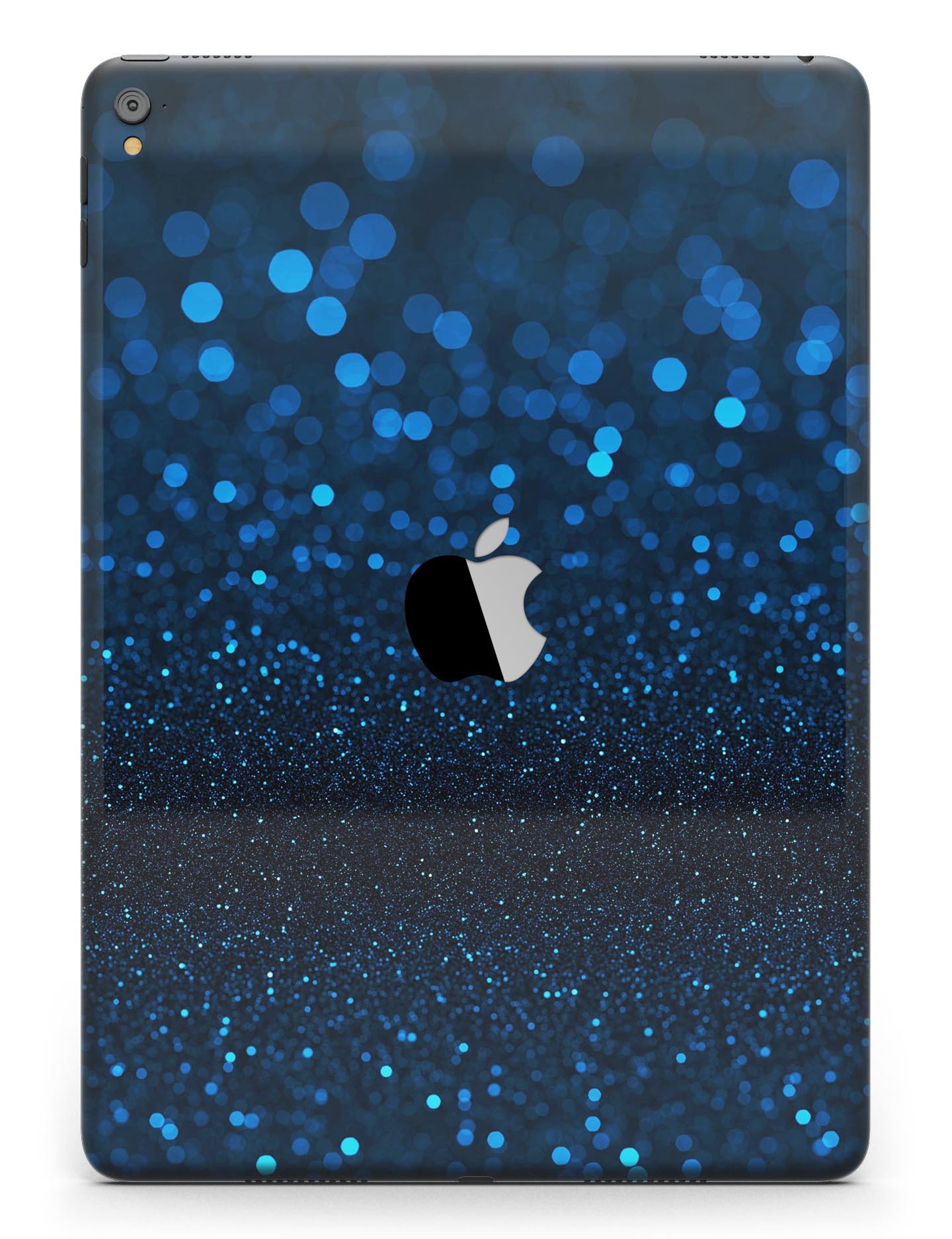 50 Shades of Unfocused Blue Full Body Skin for iPad Pro, showcasing vibrant blue hues and premium vinyl texture.