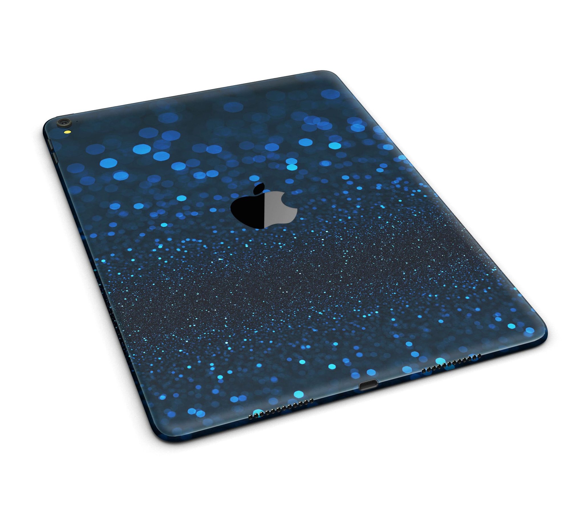 50 Shades of Unfocused Blue Full Body Skin for iPad Pro, showcasing vibrant blue hues and premium vinyl texture.