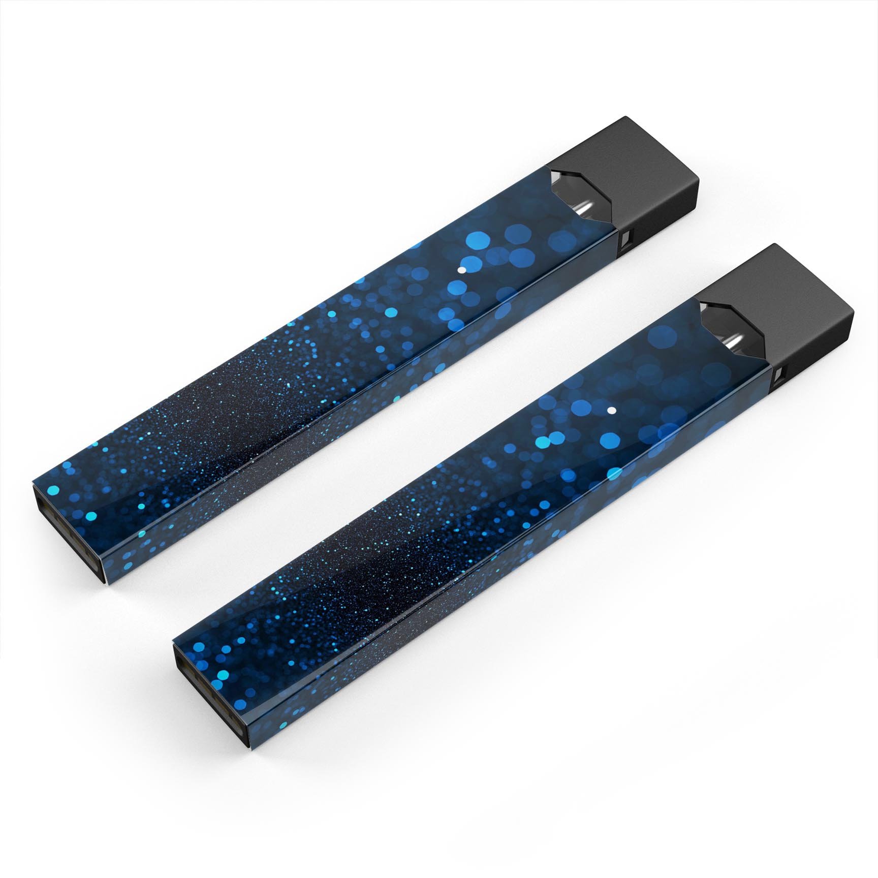 50 Shades of Unfocused Blue skin-wrap for JUUL vaping device, showcasing vibrant blue design and premium quality.