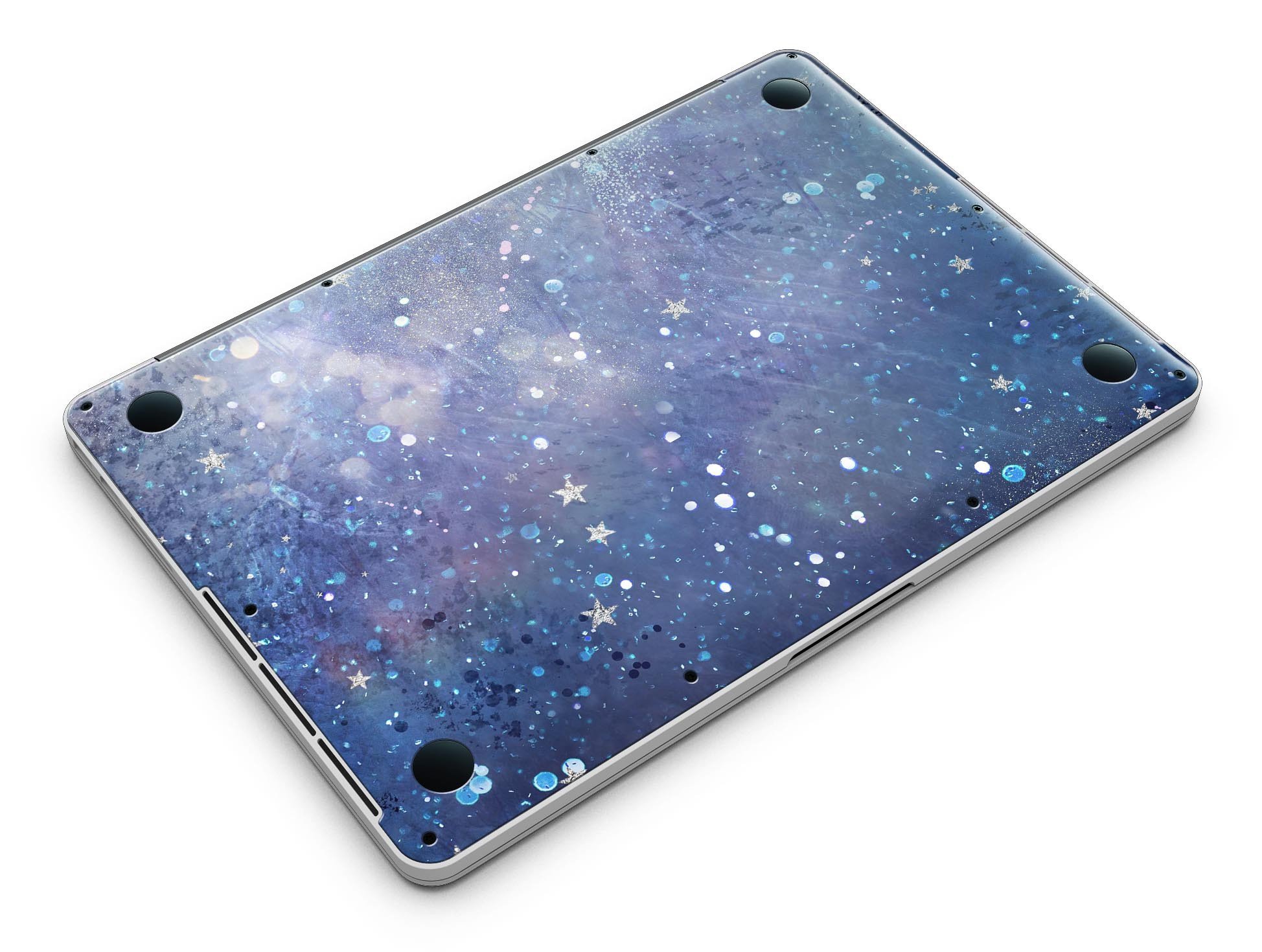 Abstract Blue Grungy Stars skin for MacBook Pro with Retina Display, showcasing a stylish design that protects the device.