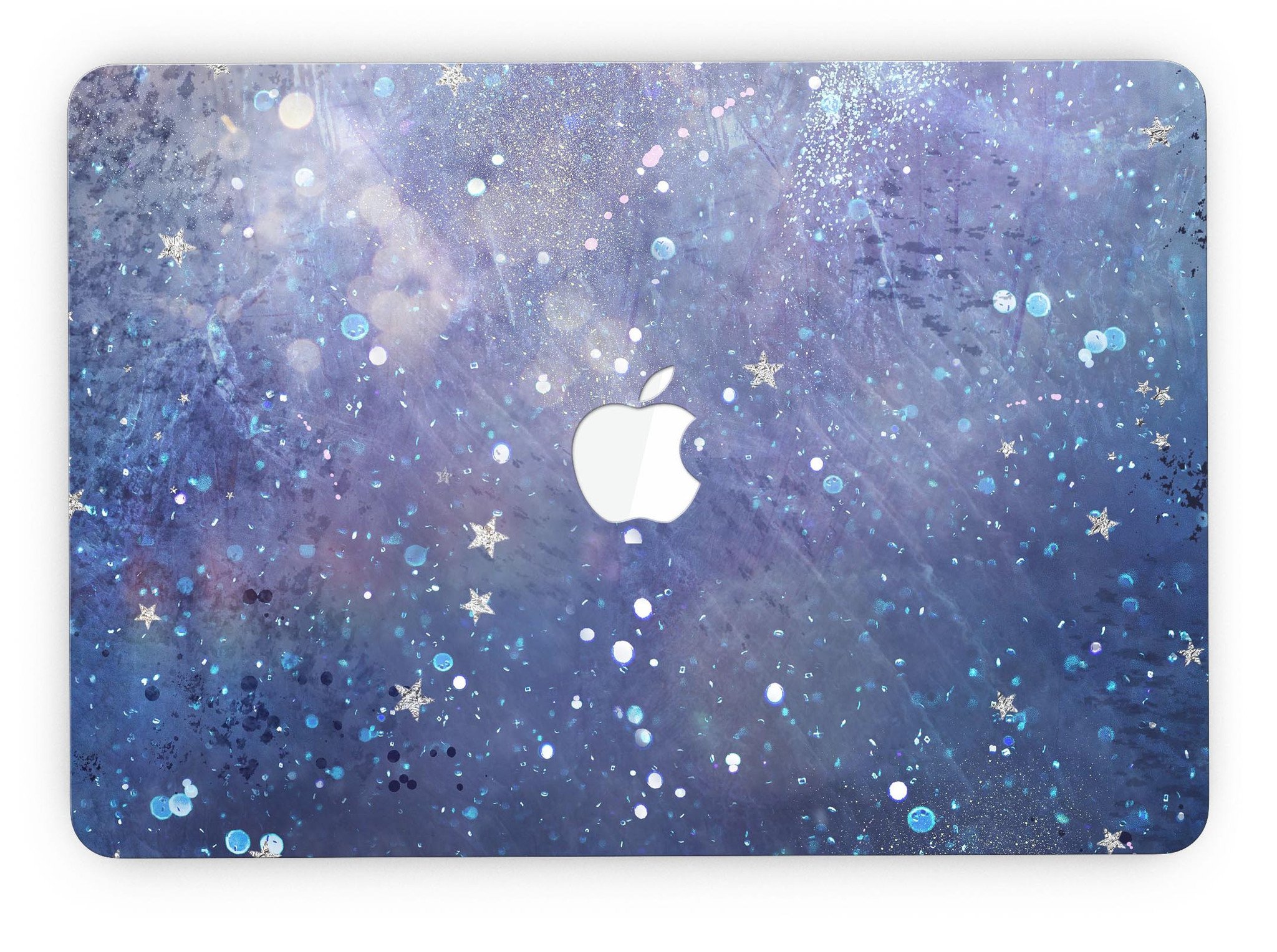 Abstract Blue Grungy Stars skin for MacBook Pro with Retina Display, showcasing a stylish design that protects the device.