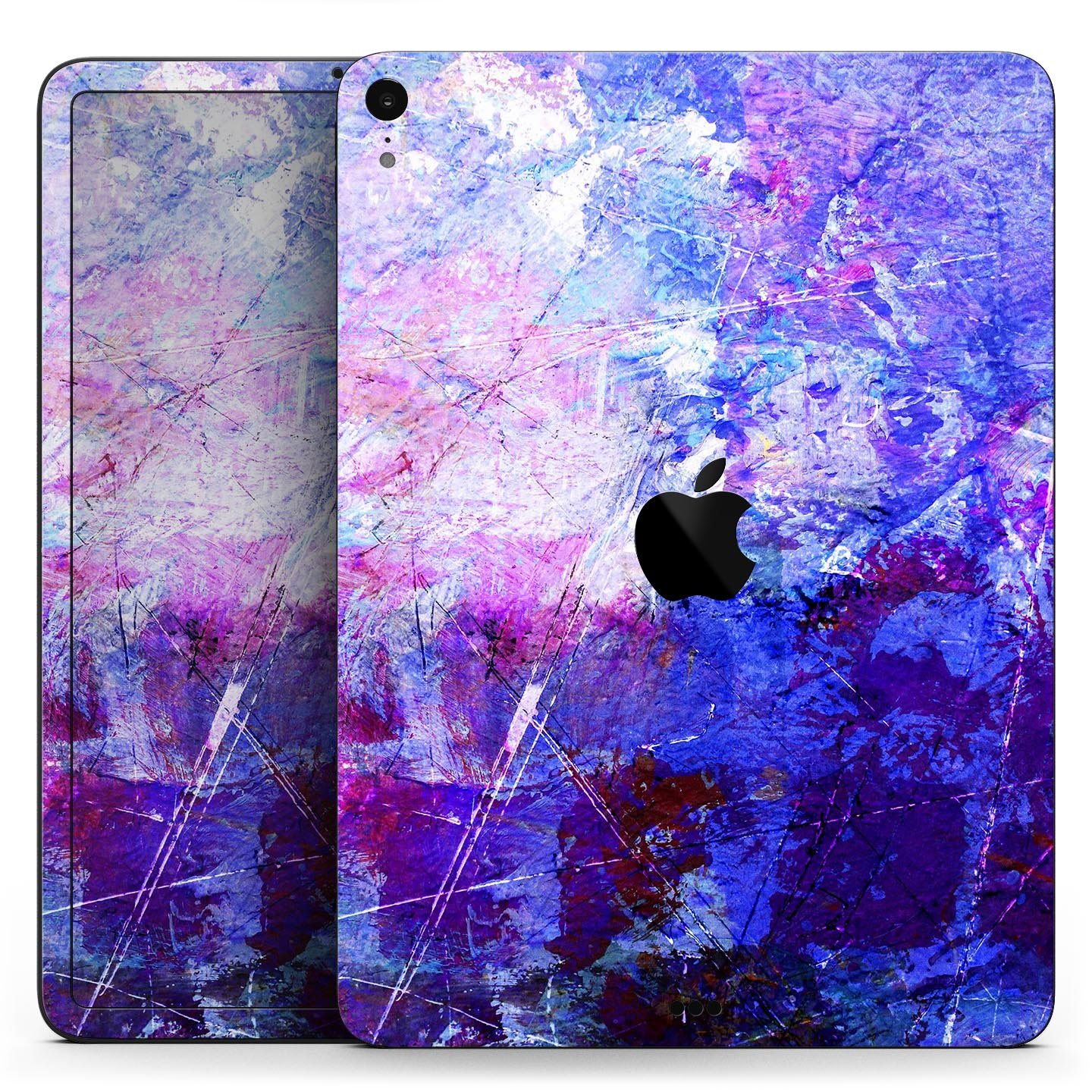 Abstract Blue and Pink Surface skin decal for Apple iPad, showcasing vibrant colors and a sleek design.