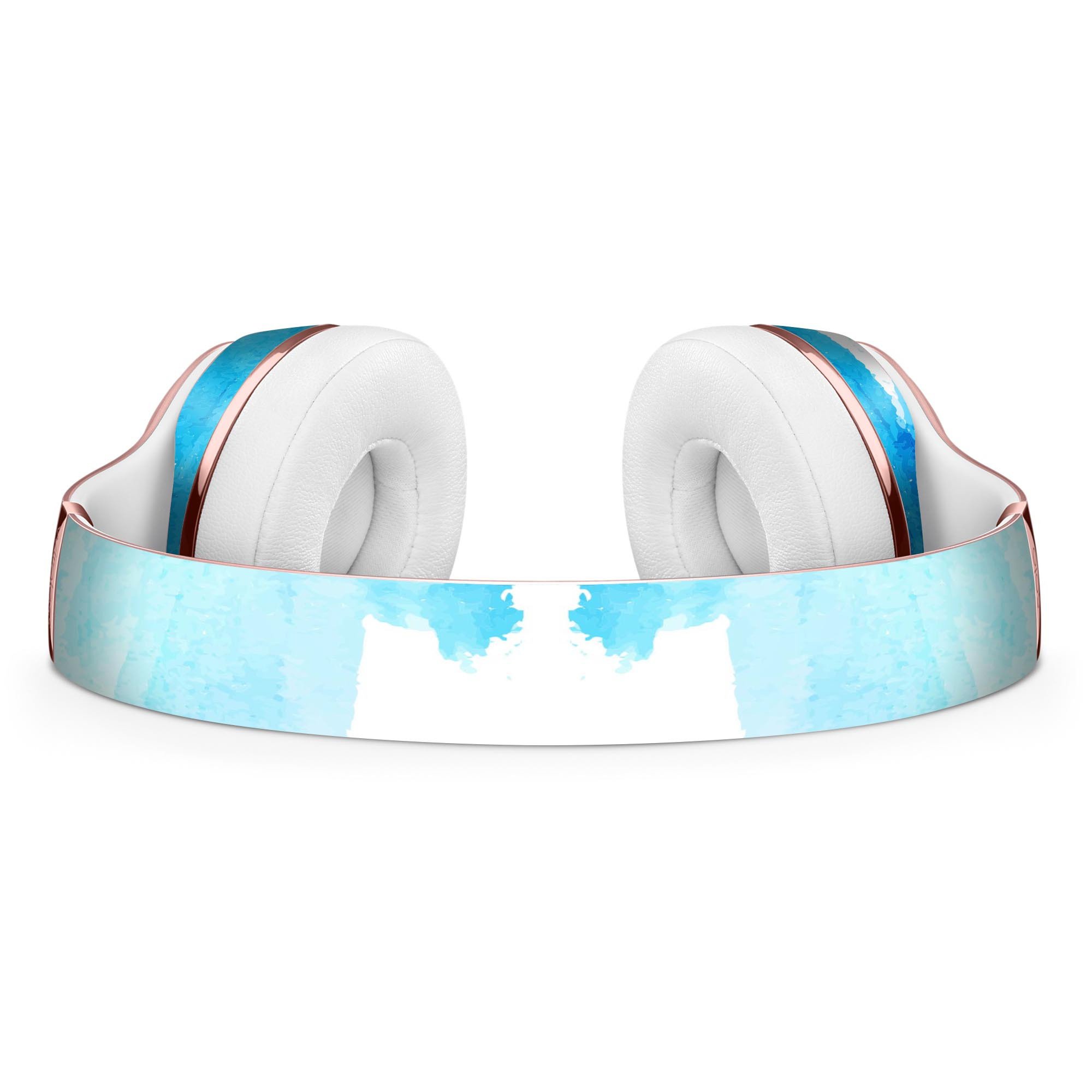 Abstract Blue Strokes Full-Body Skin Kit for Beats by Dre Solo 3, showcasing vibrant blue designs on premium vinyl.