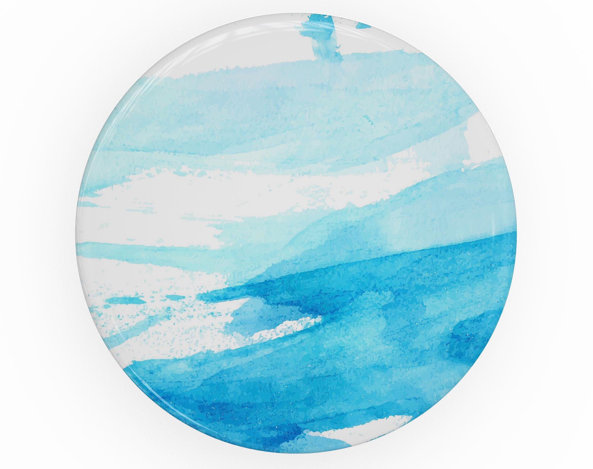 Abstract Blue Strokes Skin Kit for PopSockets, showcasing vibrant blue strokes on a premium vinyl surface.
