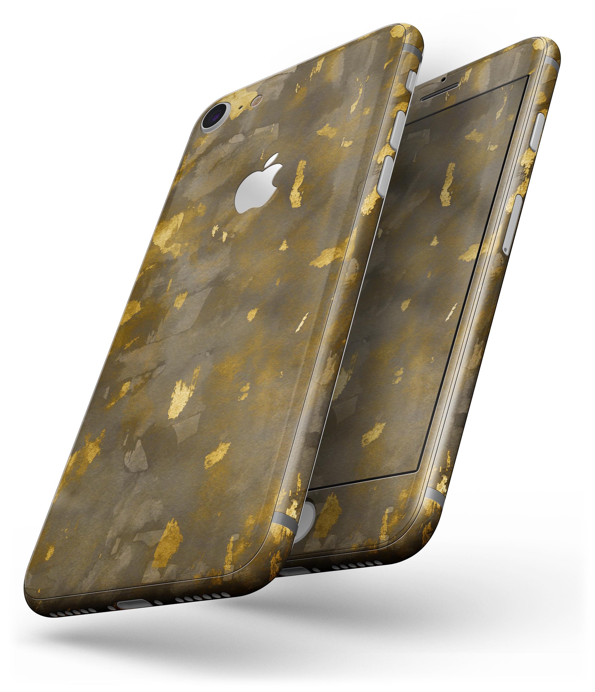 Abstract Dark Gray skin with golden specks for iPhone 8 and 8 Plus, showcasing a stylish and modern design.