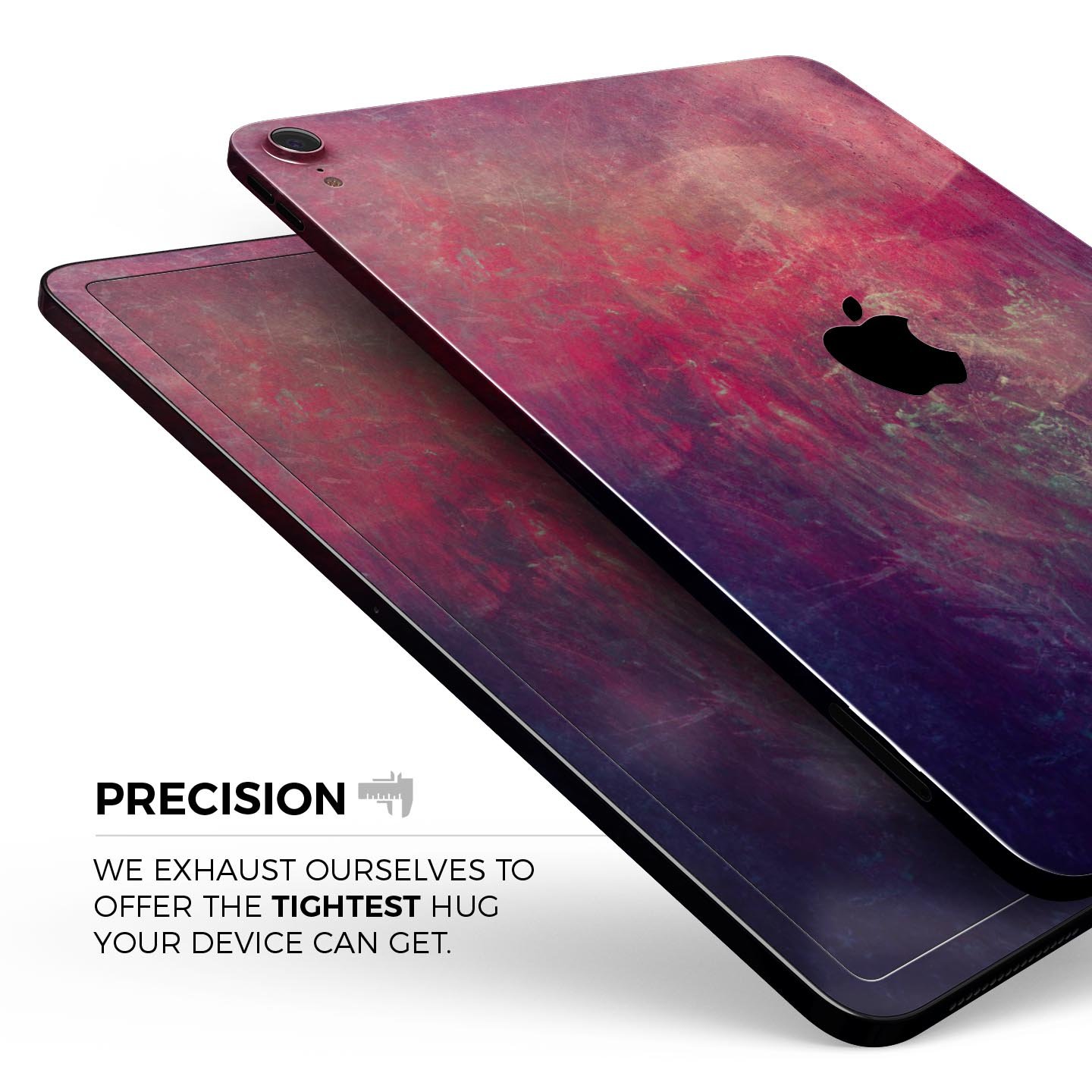 Abstract Fire & Ice V11 Full Body Skin Decal for Apple iPad Pro, showcasing vibrant colors and premium 3M material.