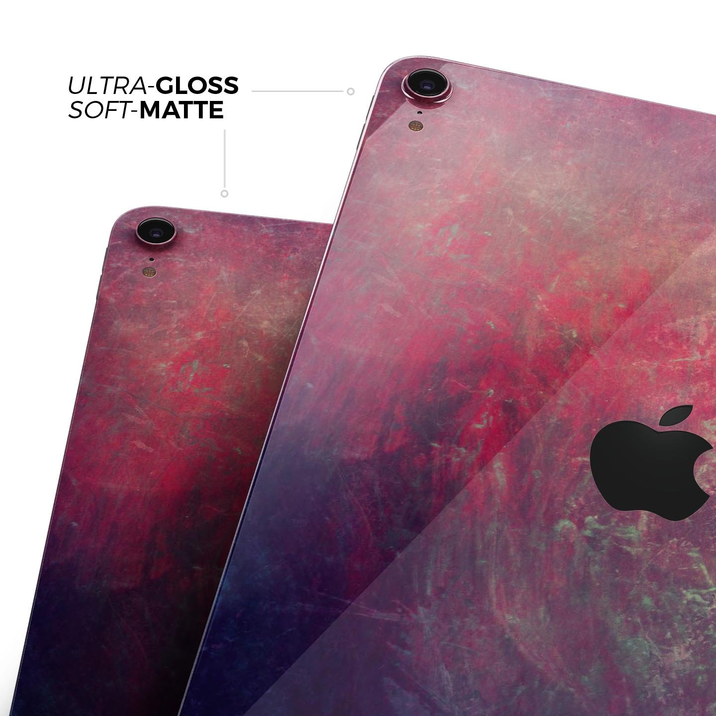 Abstract Fire & Ice V11 Full Body Skin Decal for Apple iPad Pro, showcasing vibrant colors and premium 3M material.