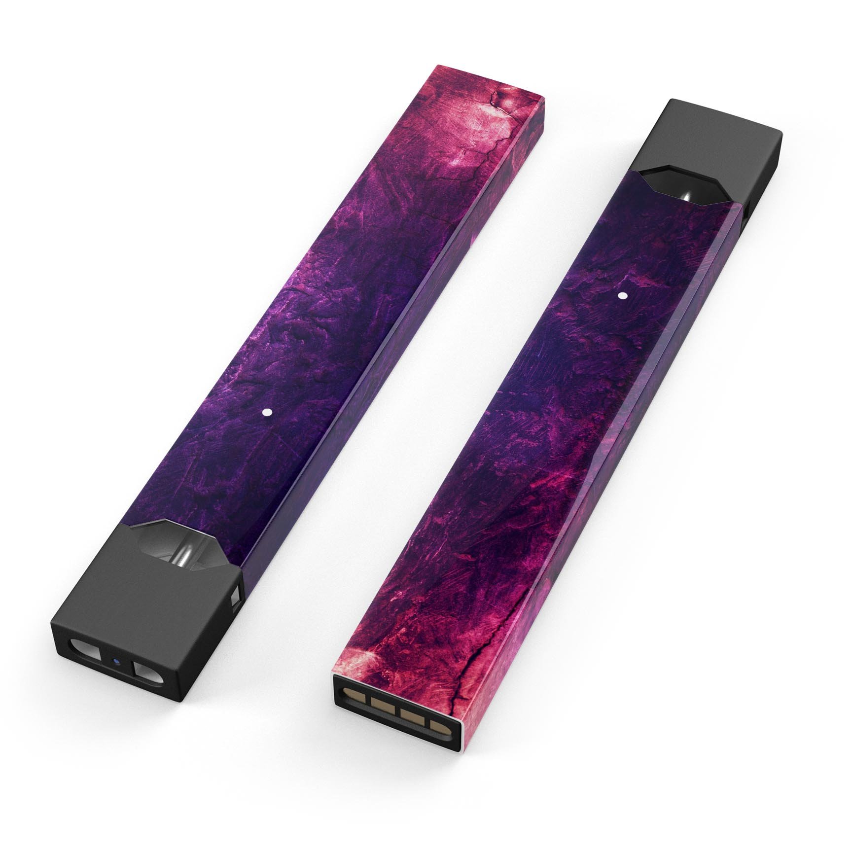 Abstract Fire & Ice V1 skin-wrap sticker designed for JUUL vaping device, showcasing vibrant colors and intricate design.
