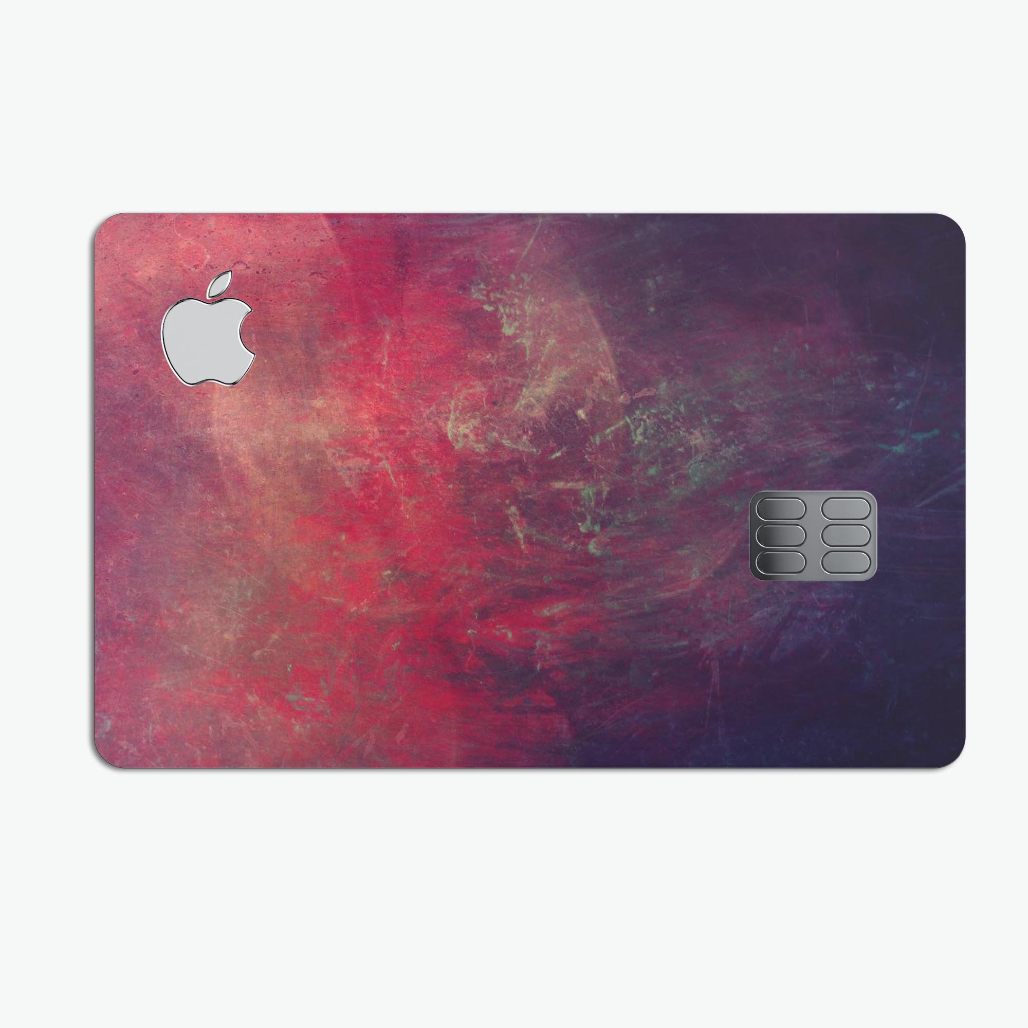 Abstract Fire & Ice V11 decal skin for Apple Card, showcasing vibrant colors and premium vinyl material.
