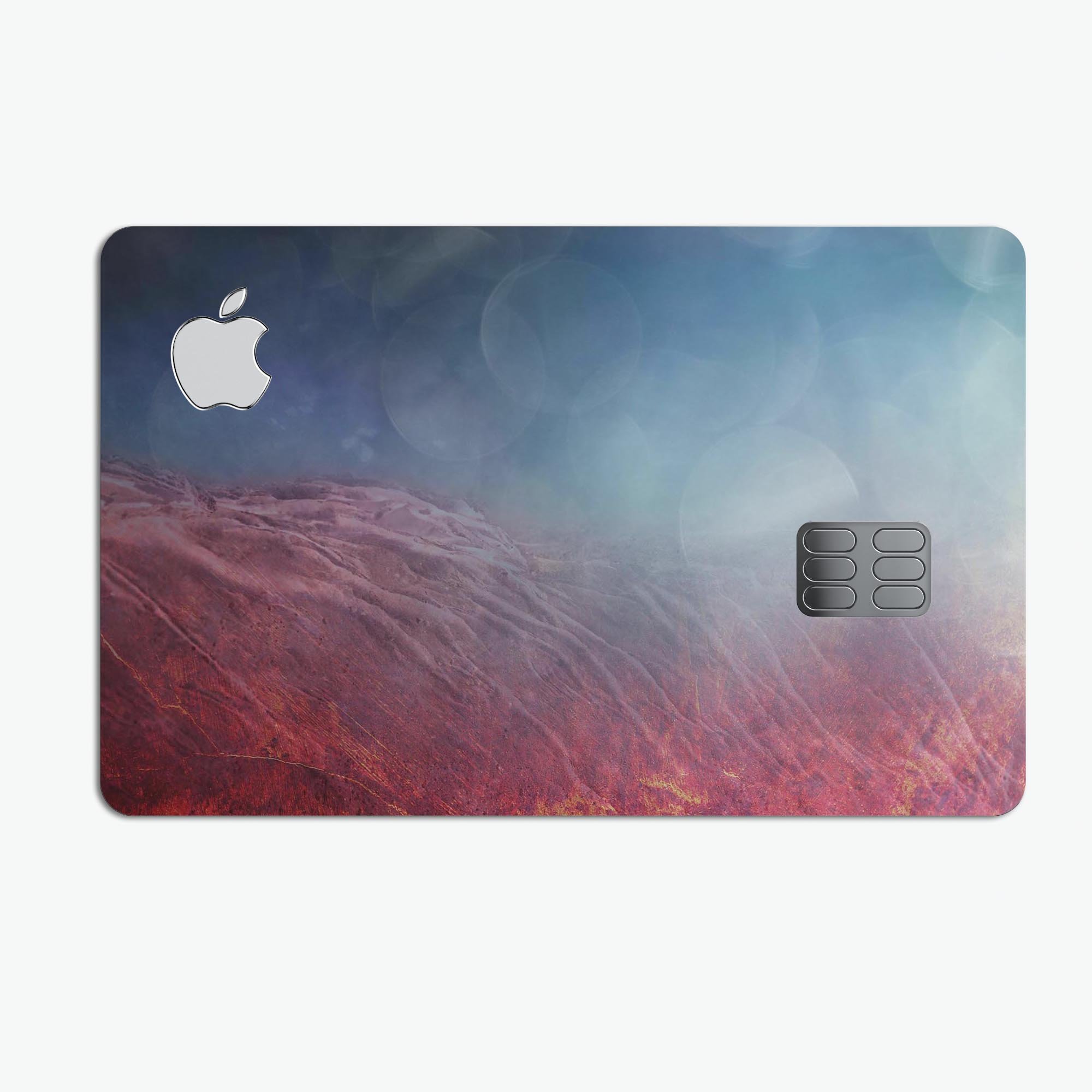 Abstract Fire & Ice V10 decal skin-kit for Apple Card, showcasing vibrant design and premium vinyl material.