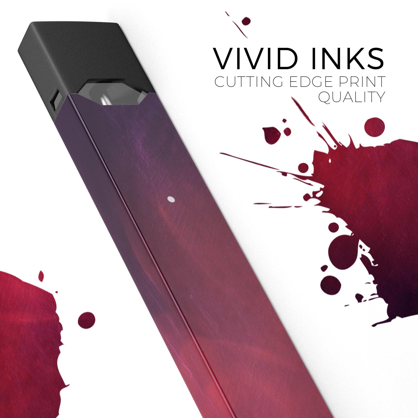 Abstract Fire & Ice V12 skin-wrap sticker designed for JUUL vaping device, showcasing vibrant colors and premium quality.