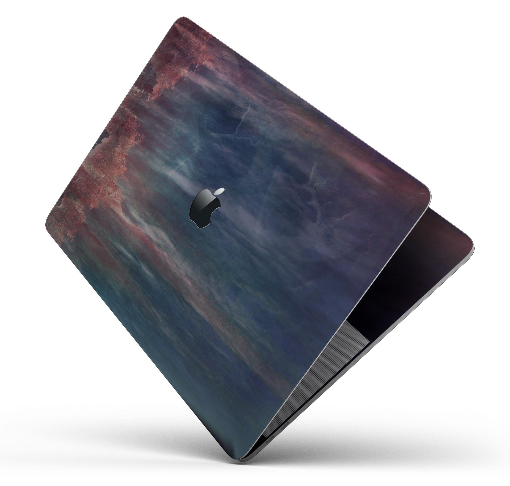 Abstract Fire & Ice V14 Skin Decal Wrap Kit for MacBook, showcasing vibrant colors and a sleek design.
