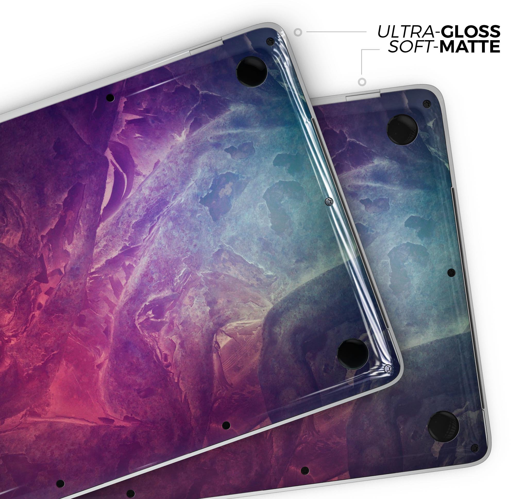 Abstract Fire & Ice V15 Skin Decal Wrap Kit for Apple MacBook, showcasing vibrant colors and a sleek design.