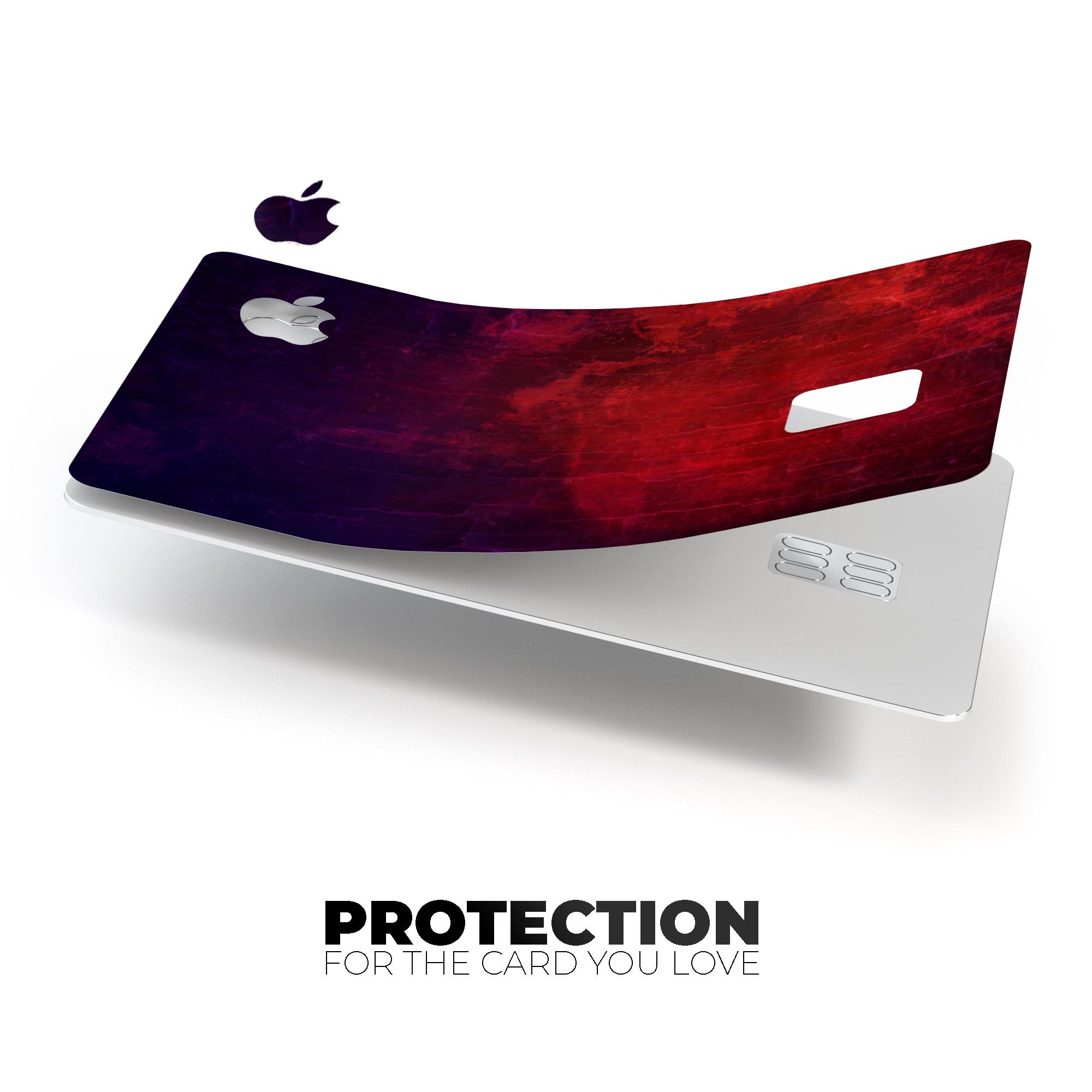 Abstract Fire & Ice V16 decal skin for Apple Card, showcasing vibrant colors and premium vinyl material.