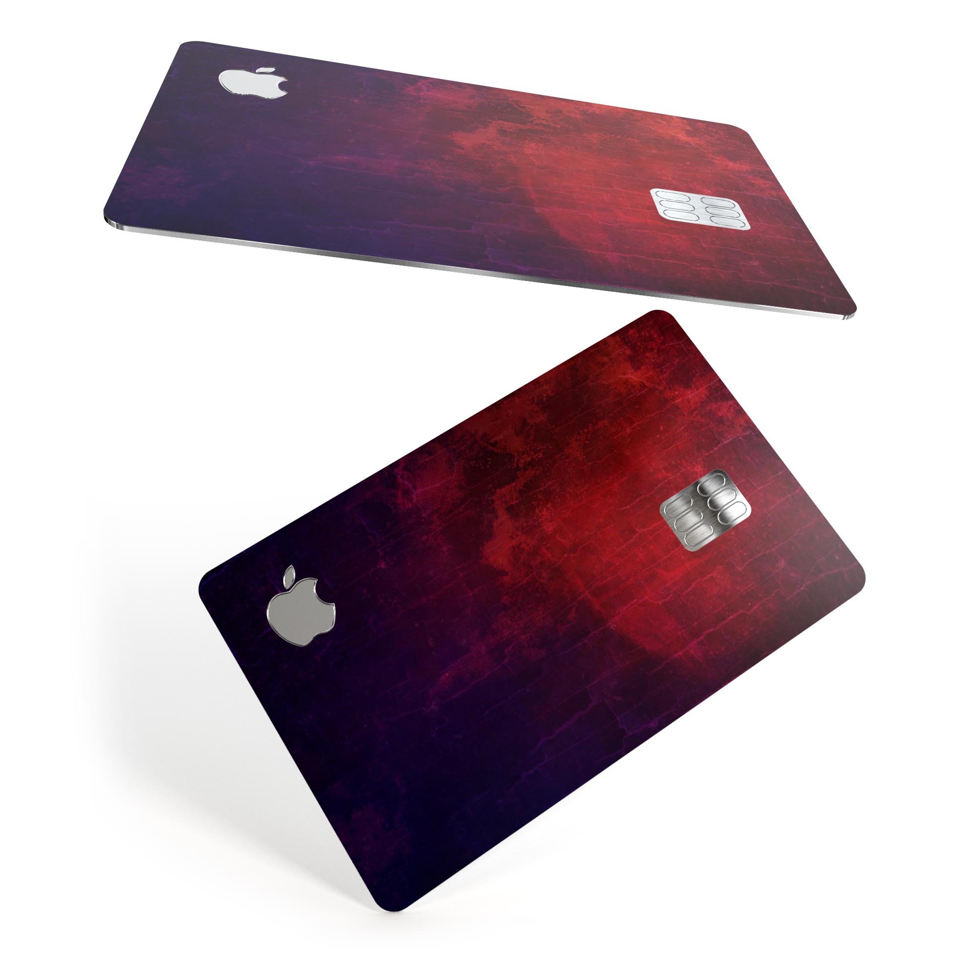 Abstract Fire & Ice V16 decal skin for Apple Card, showcasing vibrant colors and premium vinyl material.